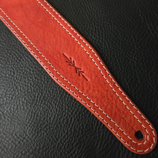 GS41 Leather Guitar Strap - old stock - red (2)