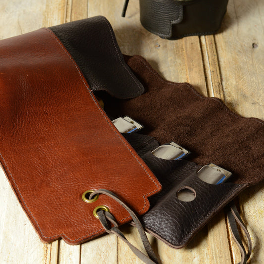 Straight-8 Leather Harmonica Case