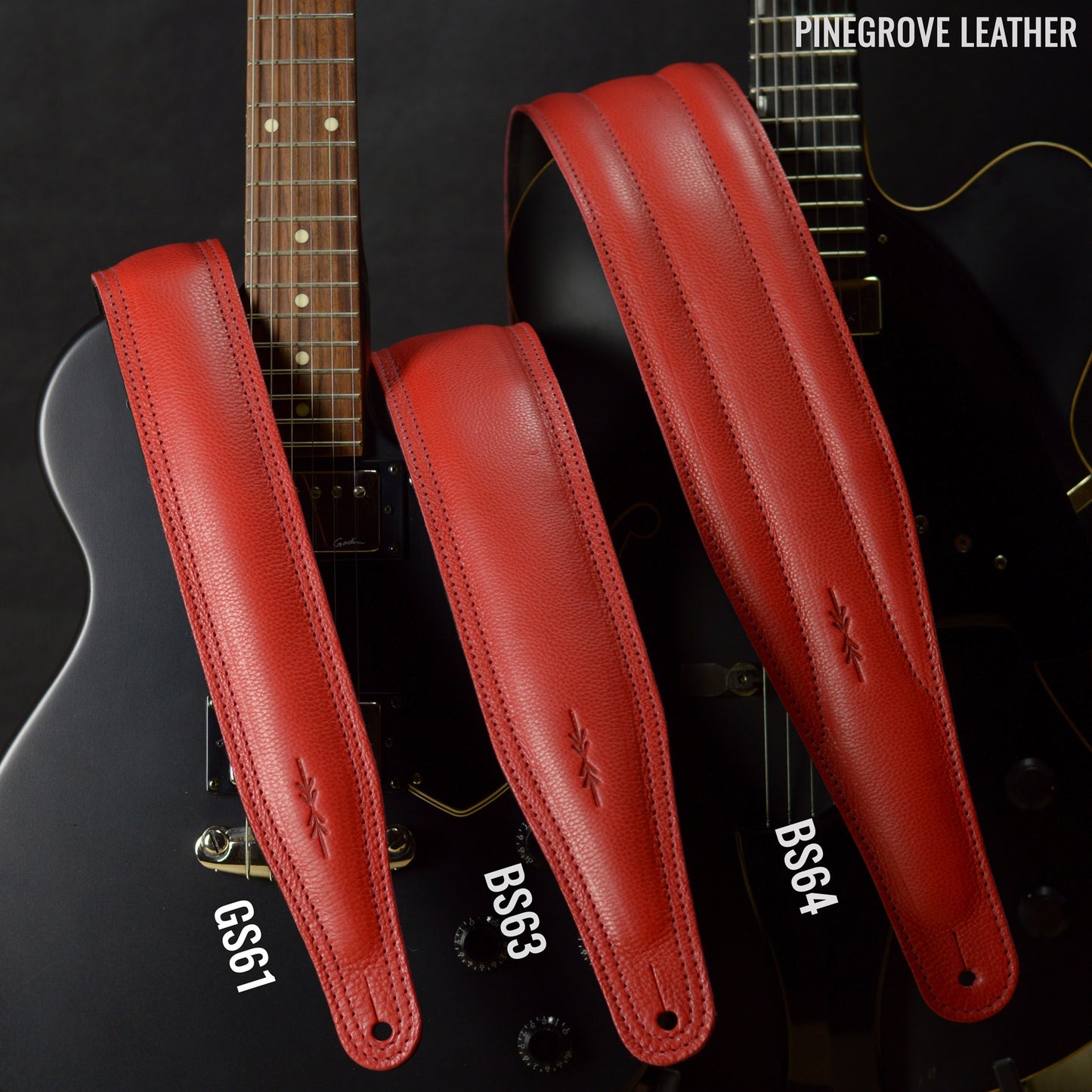 GS61 Padded Guitar Strap - Natural Leather