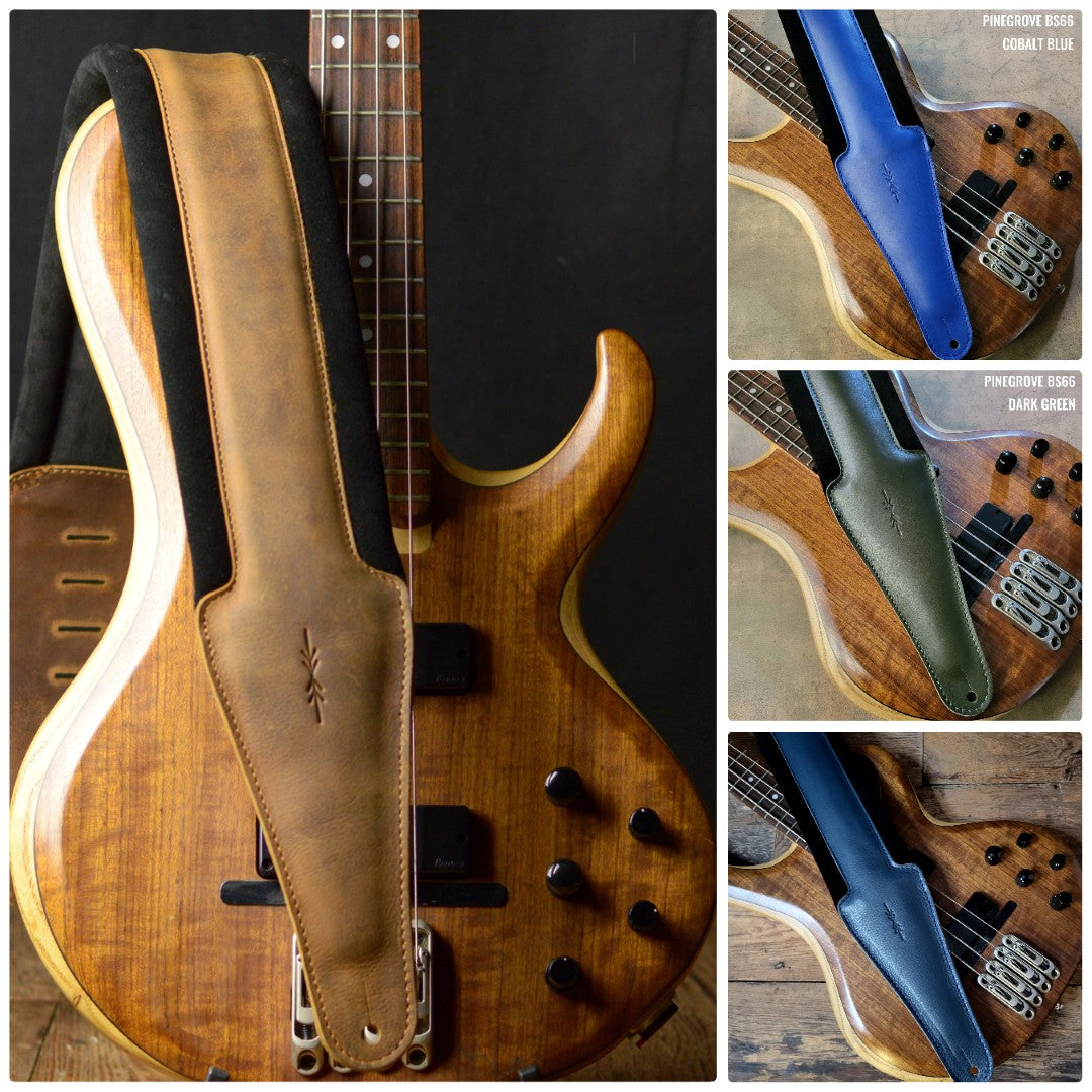 BS66 Soft Leather Bass Guitar Strap | Pinegrove Leather
