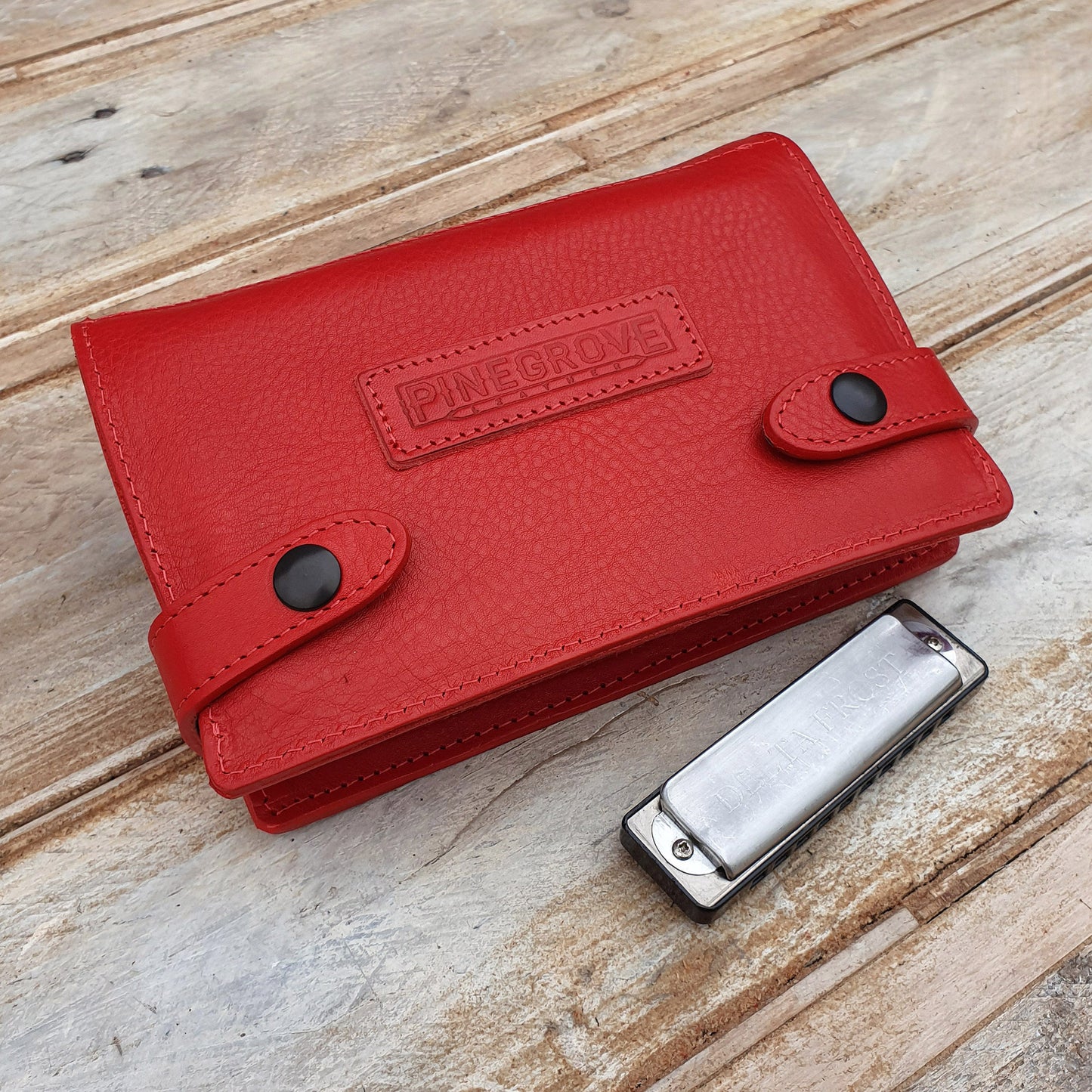 4-Pack Leather Harmonica Case