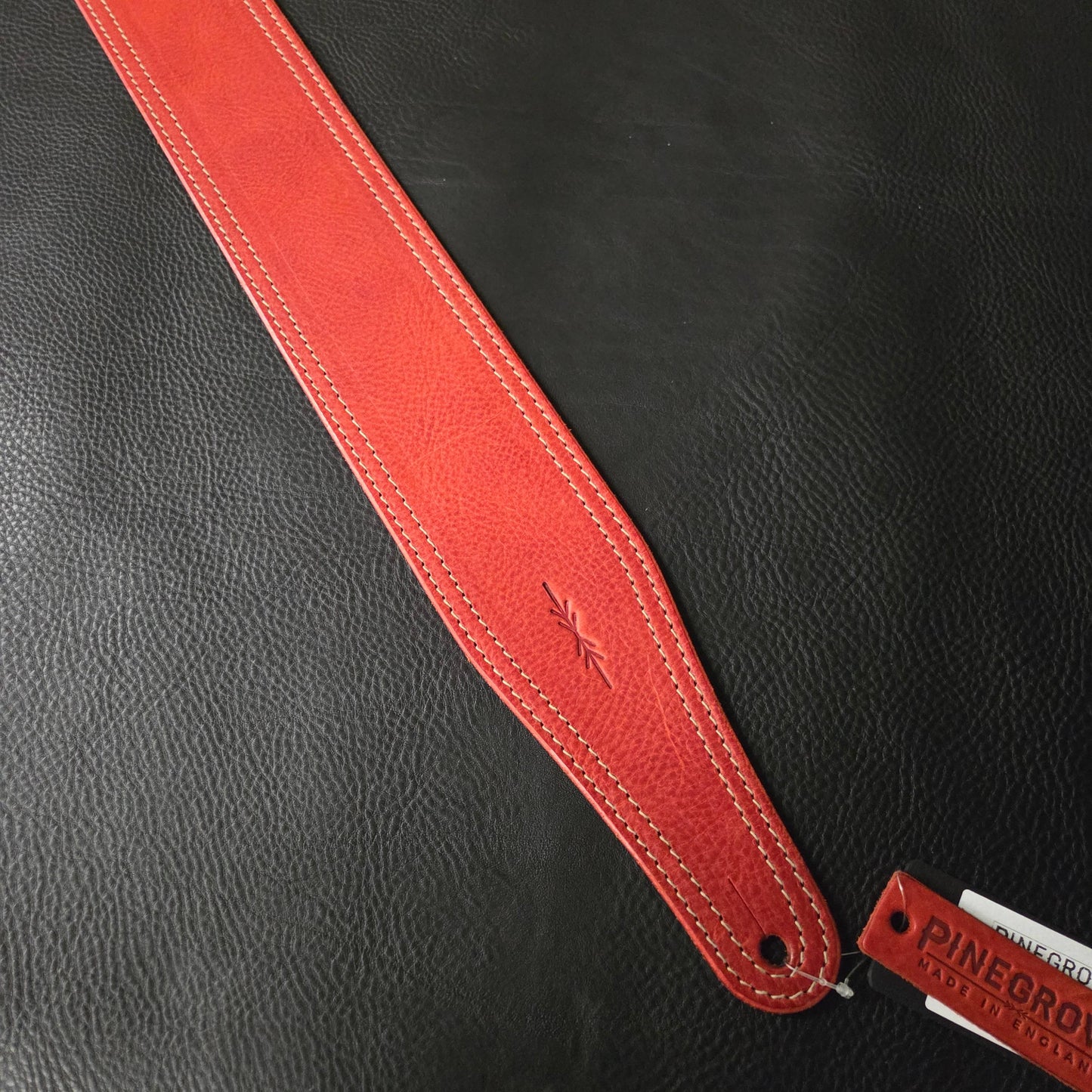 BS53 Leather Guitar Strap - old stock - red