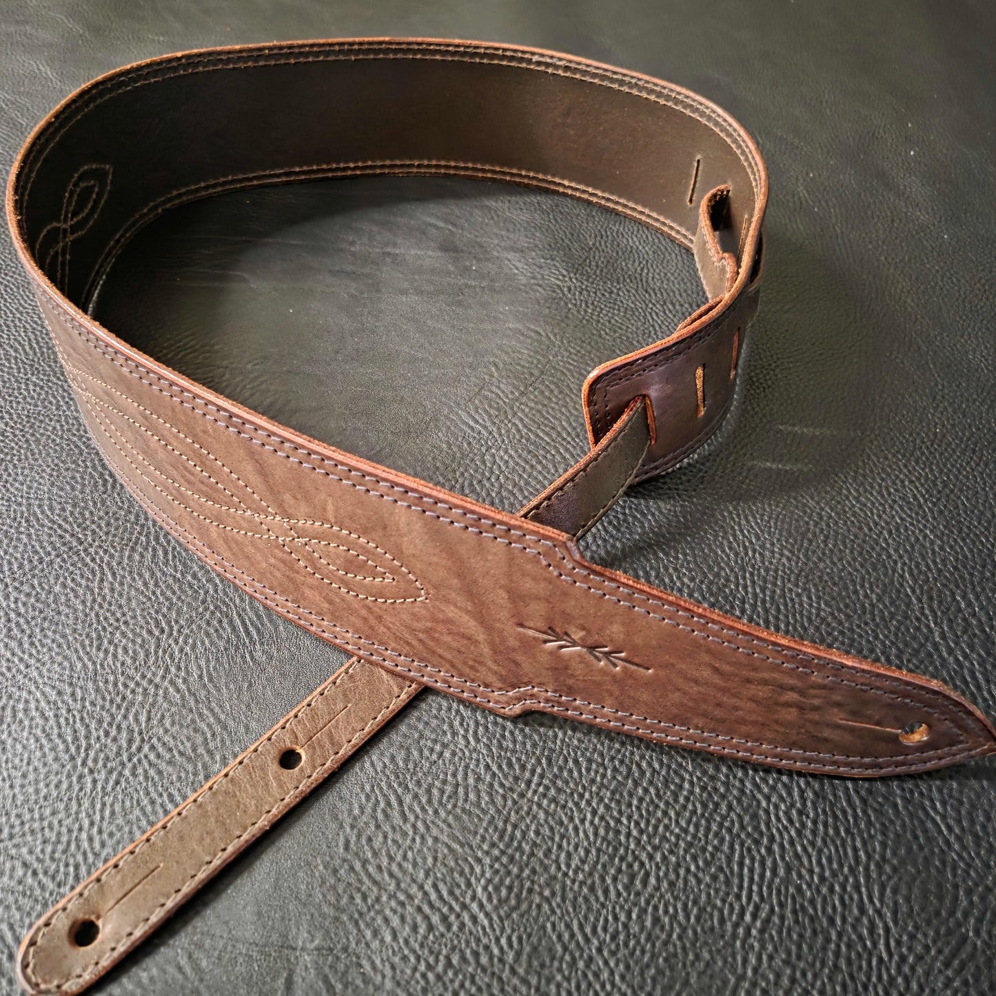 BS43 Leather Guitar Strap - brown second