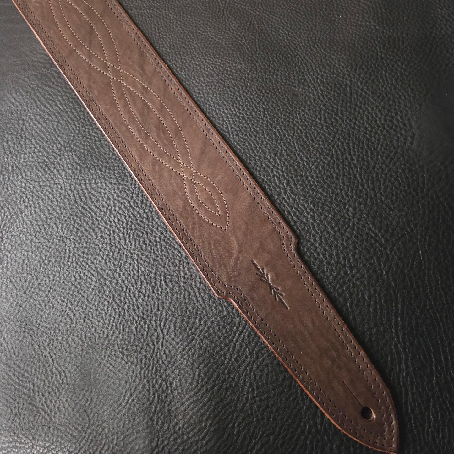 BS43 Leather Guitar Strap - brown second