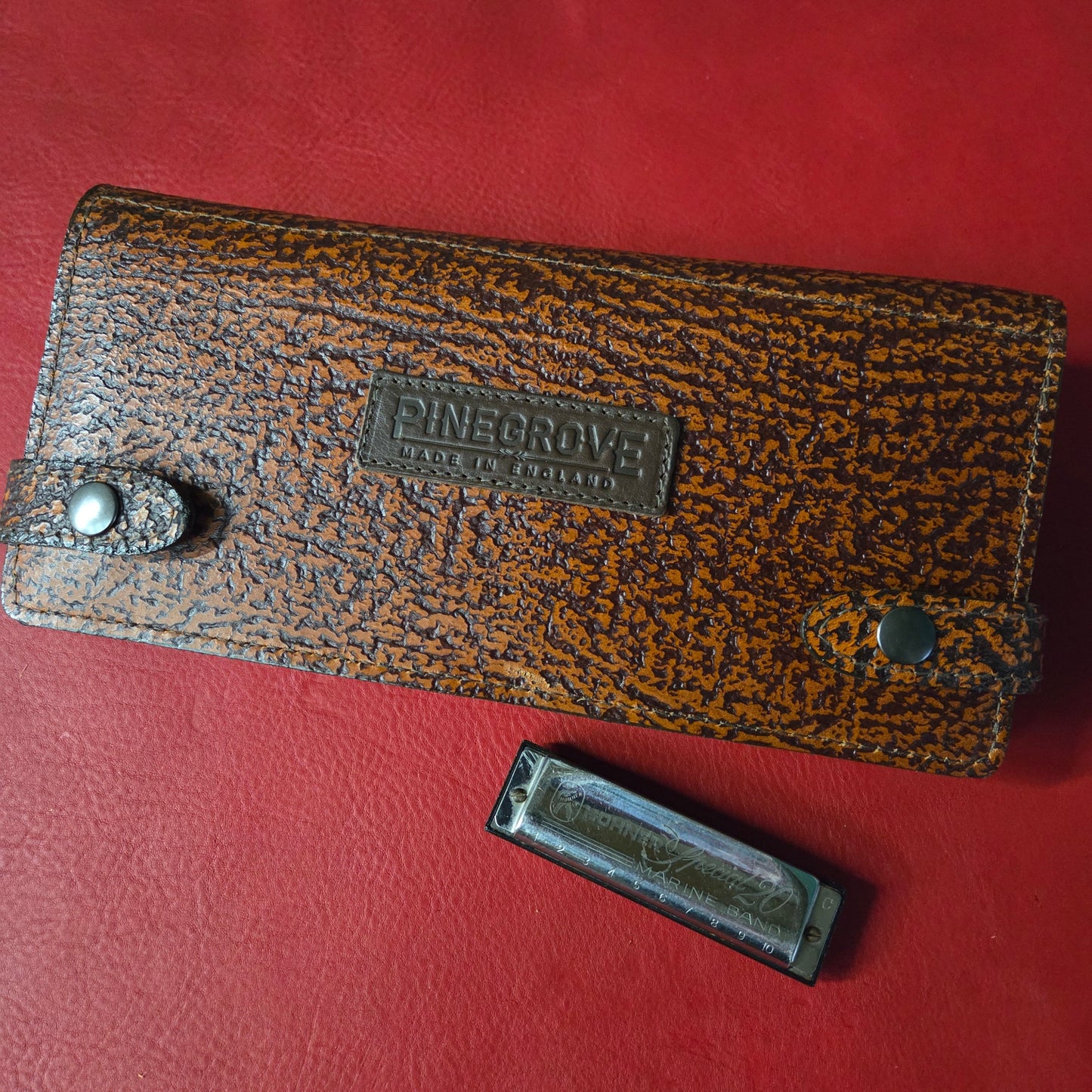 12-Pack Leather Harmonica Case - old stock