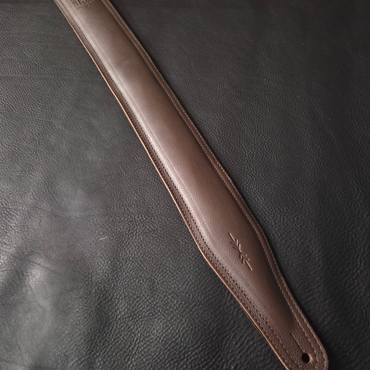 BS63 Brown Leather Guitar Strap - B-stock