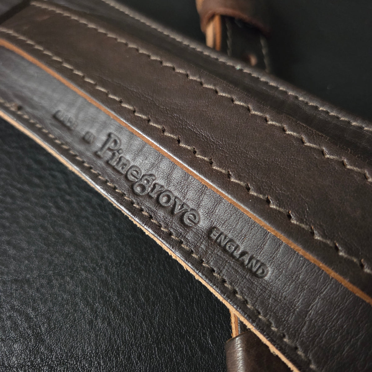 GS25 Brown Leather Rockabilly Guitar Strap - B-stock
