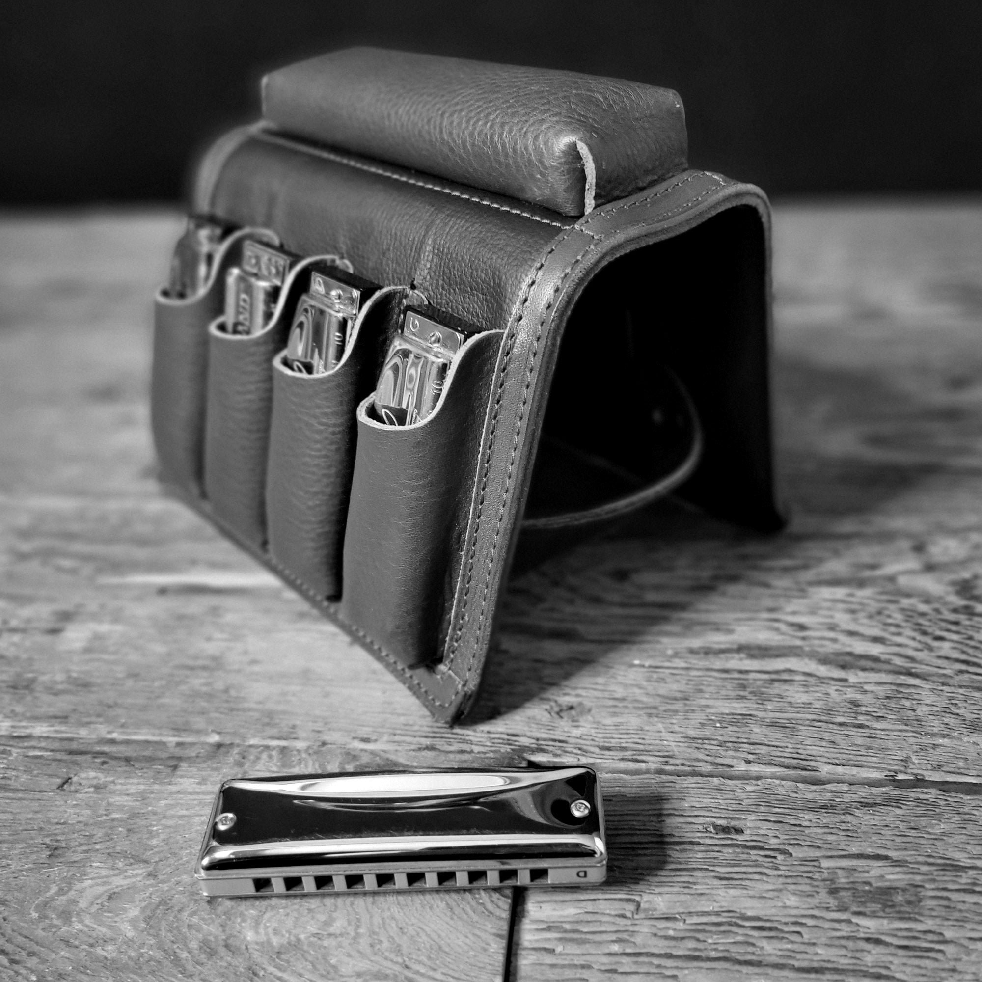 9-Pack Leather Harmonica Case – Pinegrove Leather