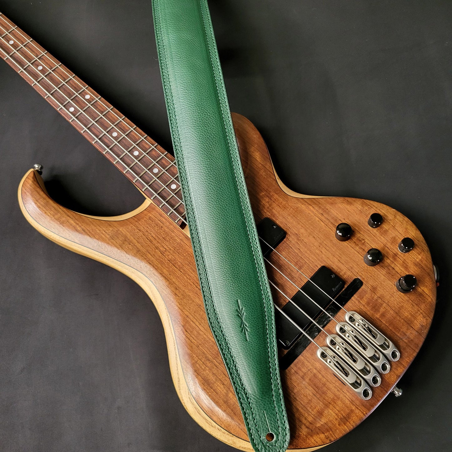 BS63 Wide Padded Guitar Strap - Natural Leather