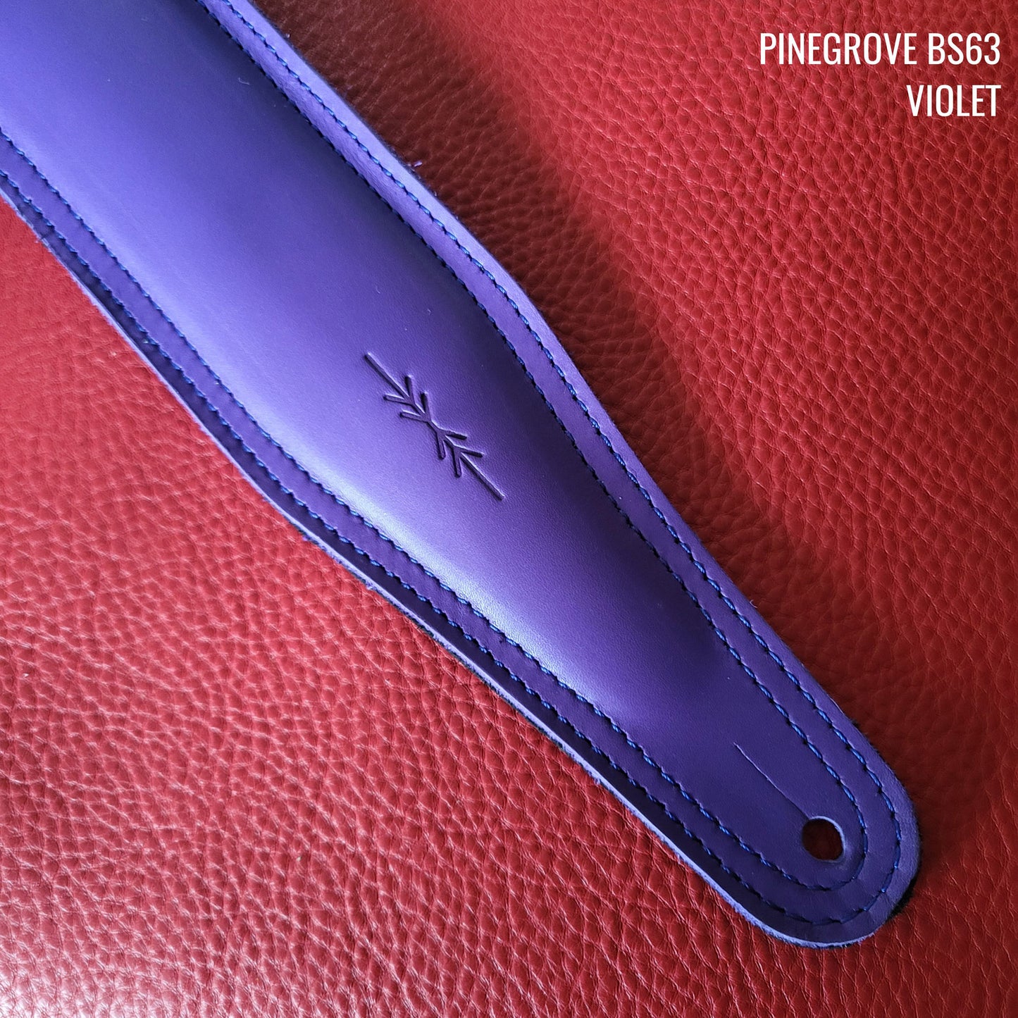 BS63 Wide Padded Guitar Strap - Smooth Leather
