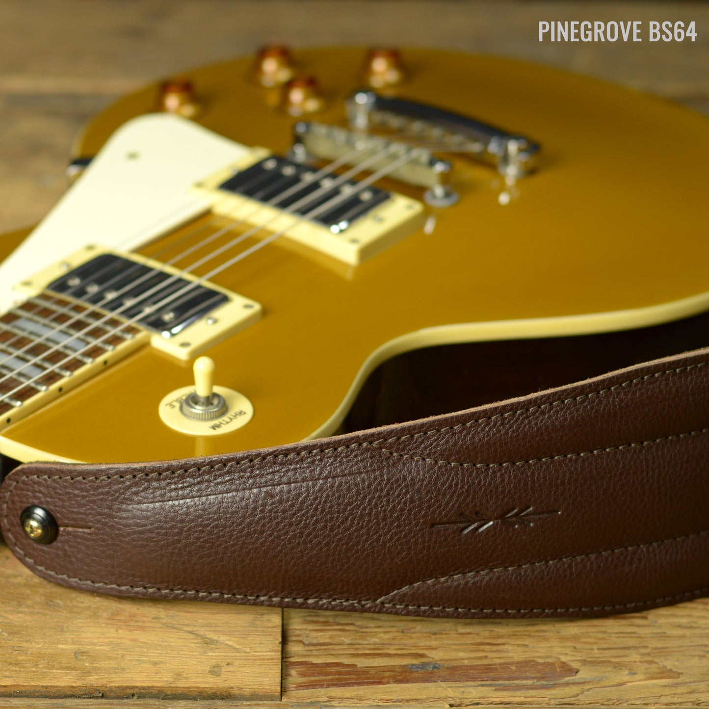 BS64 4"/100mm Bass Guitar Strap -  Natural Leather