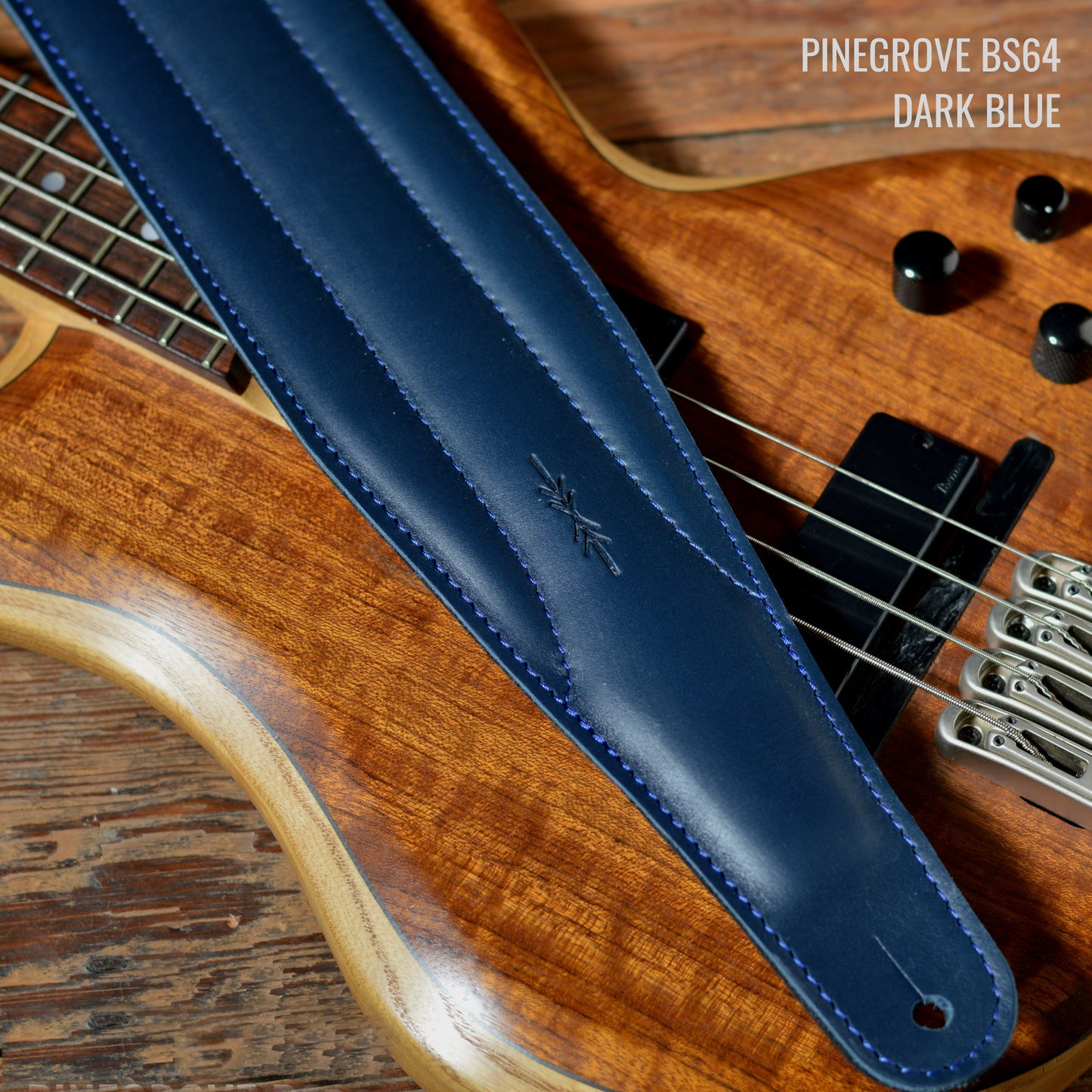 BS64 4"/100mm Bass Guitar Strap - Smooth Leather