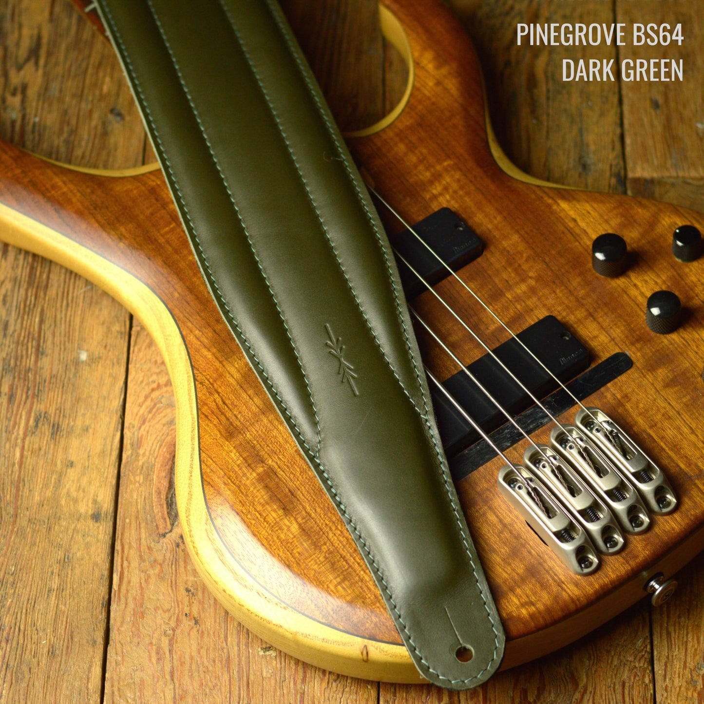 BS64 4"/100mm Bass Guitar Strap - Smooth Leather