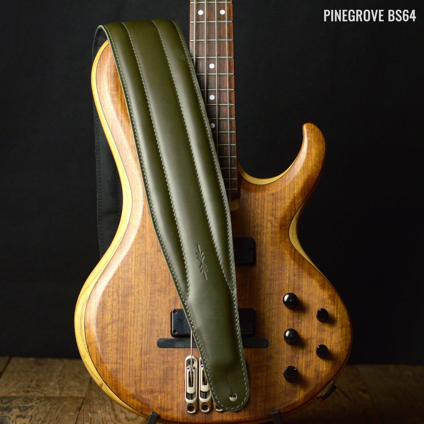 BS64 4"/100mm Bass Guitar Strap - Smooth Leather