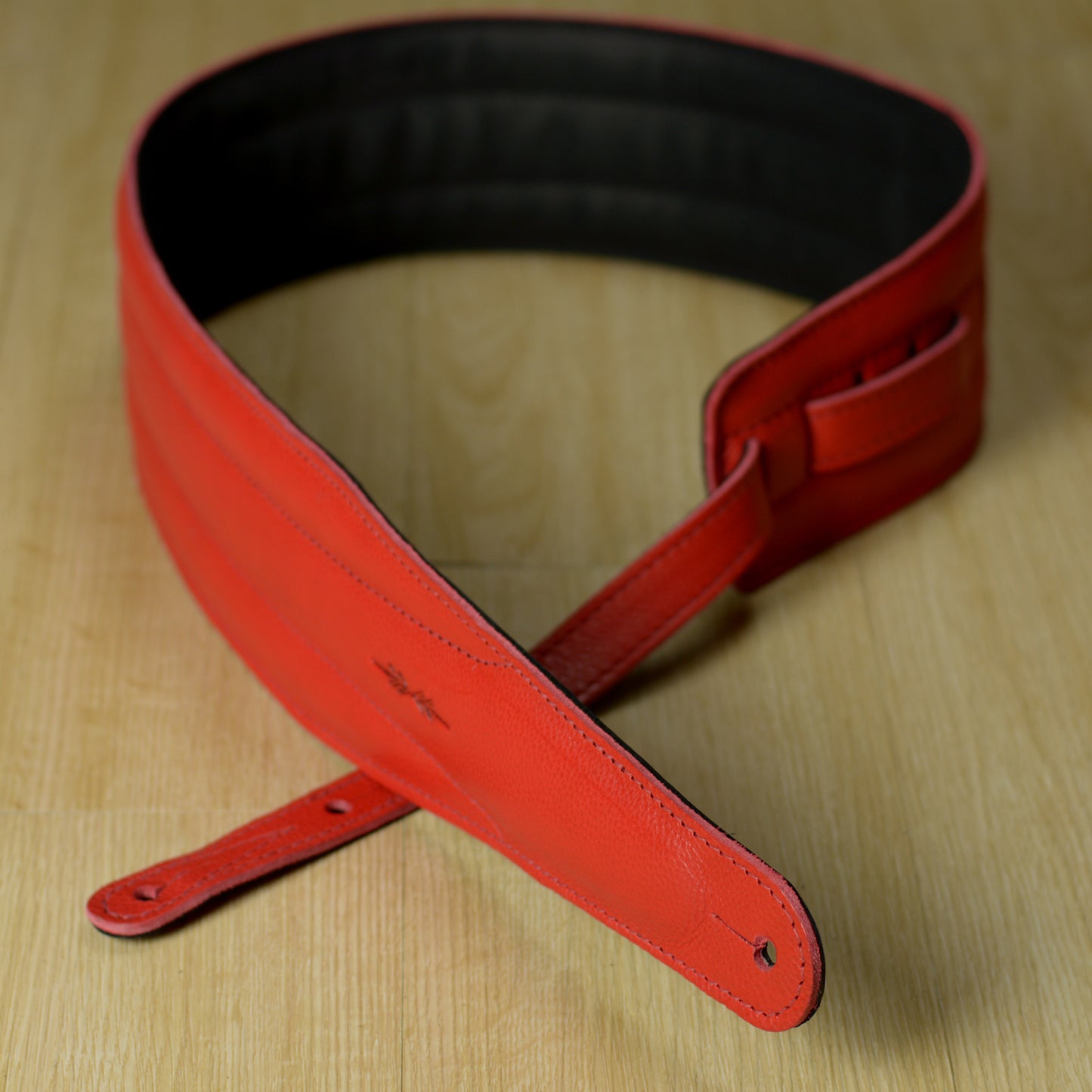 BS64 4"/100mm Bass Guitar Strap -  Natural Leather
