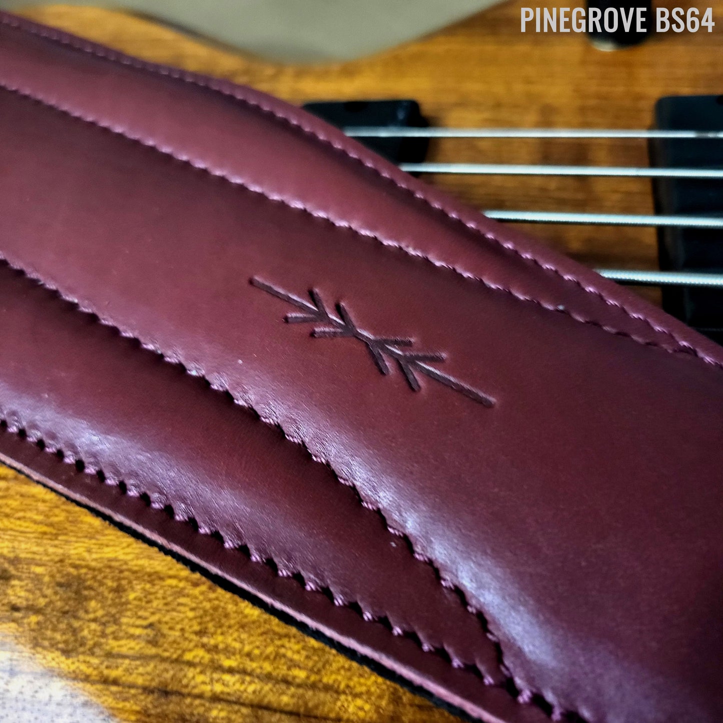 BS64 4"/100mm Bass Guitar Strap - Smooth Leather