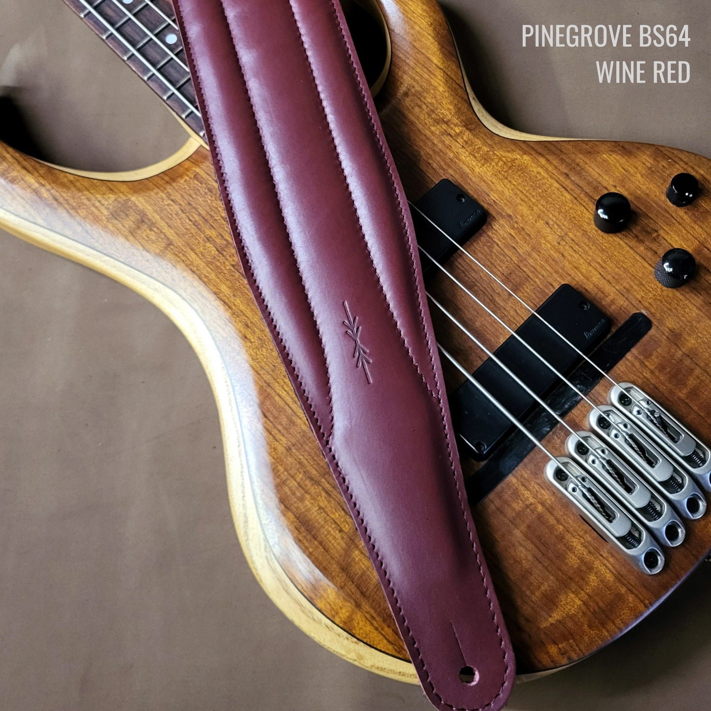 BS64 4"/100mm Bass Guitar Strap - Smooth Leather