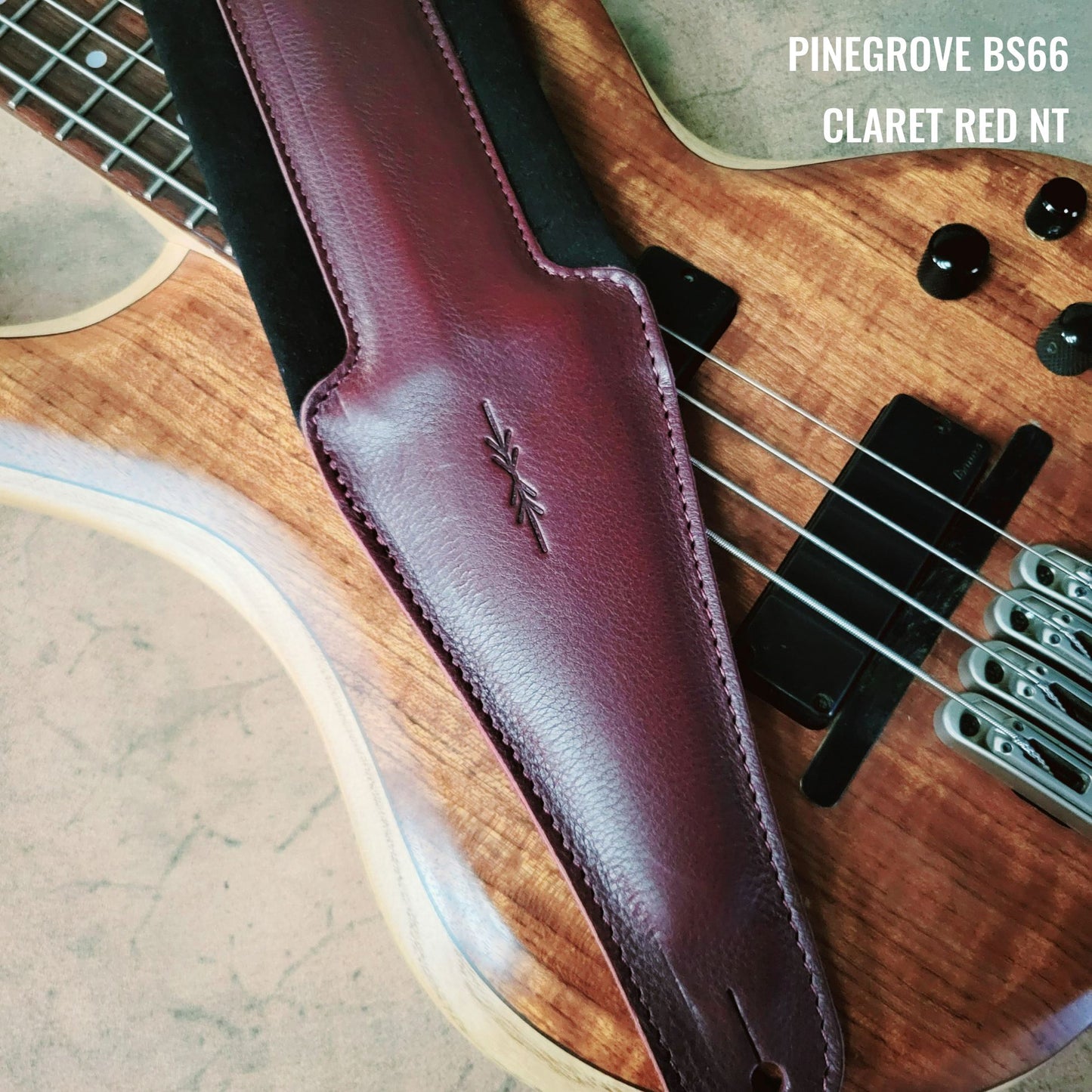 BS66 Deluxe Bass Guitar Strap - Natural Leather