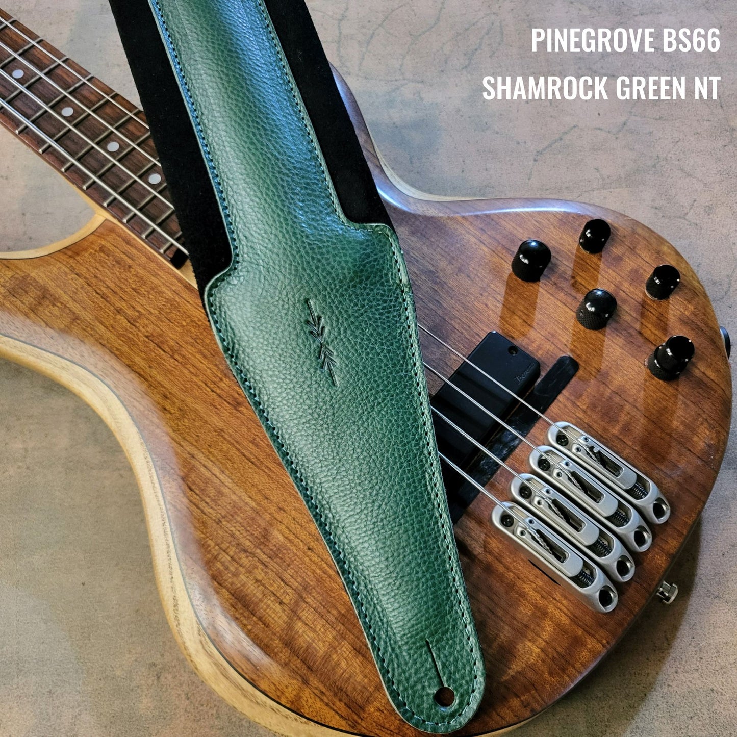 BS66 Deluxe Bass Guitar Strap - Natural Leather