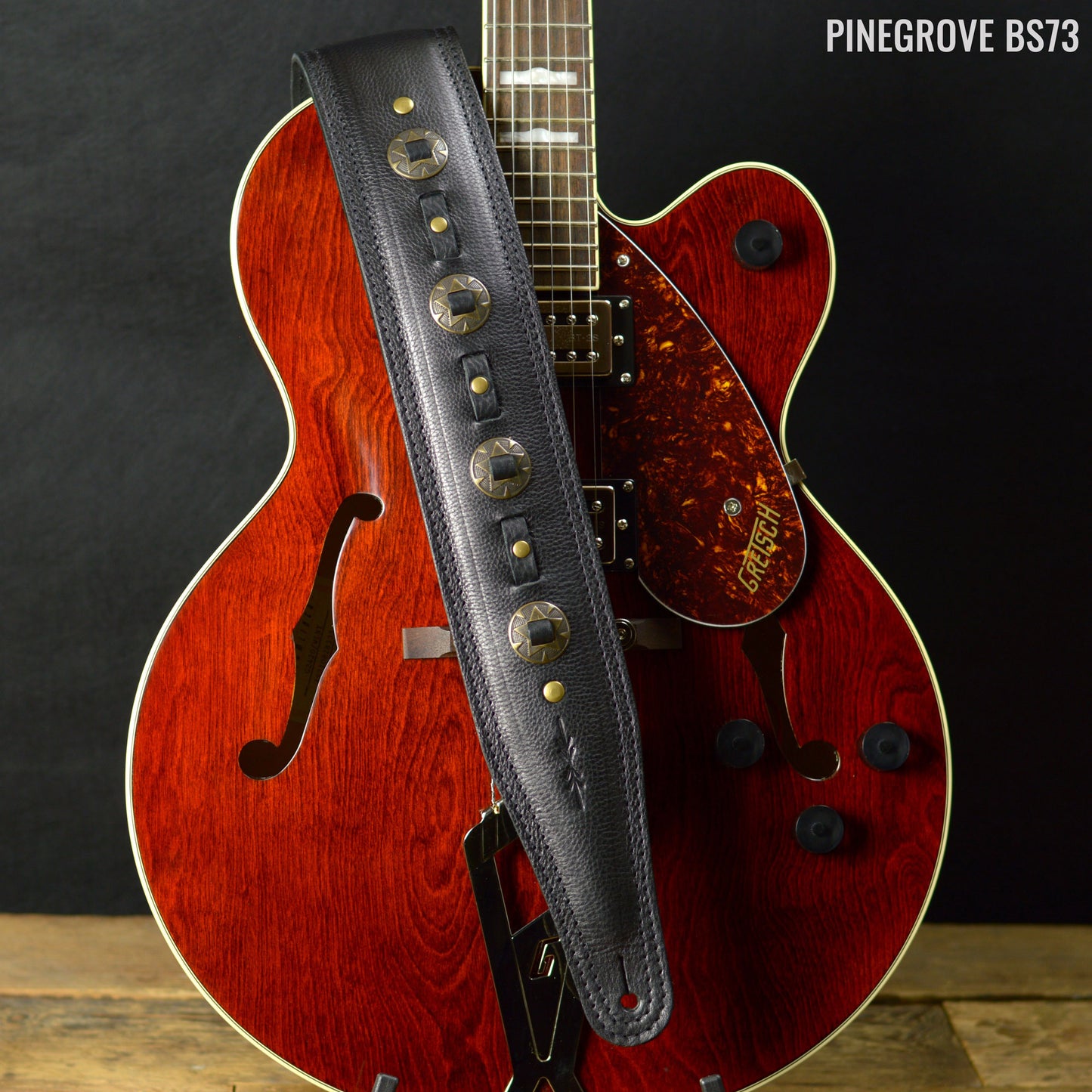 BS73 Western Guitar Strap - Bronze Conchos