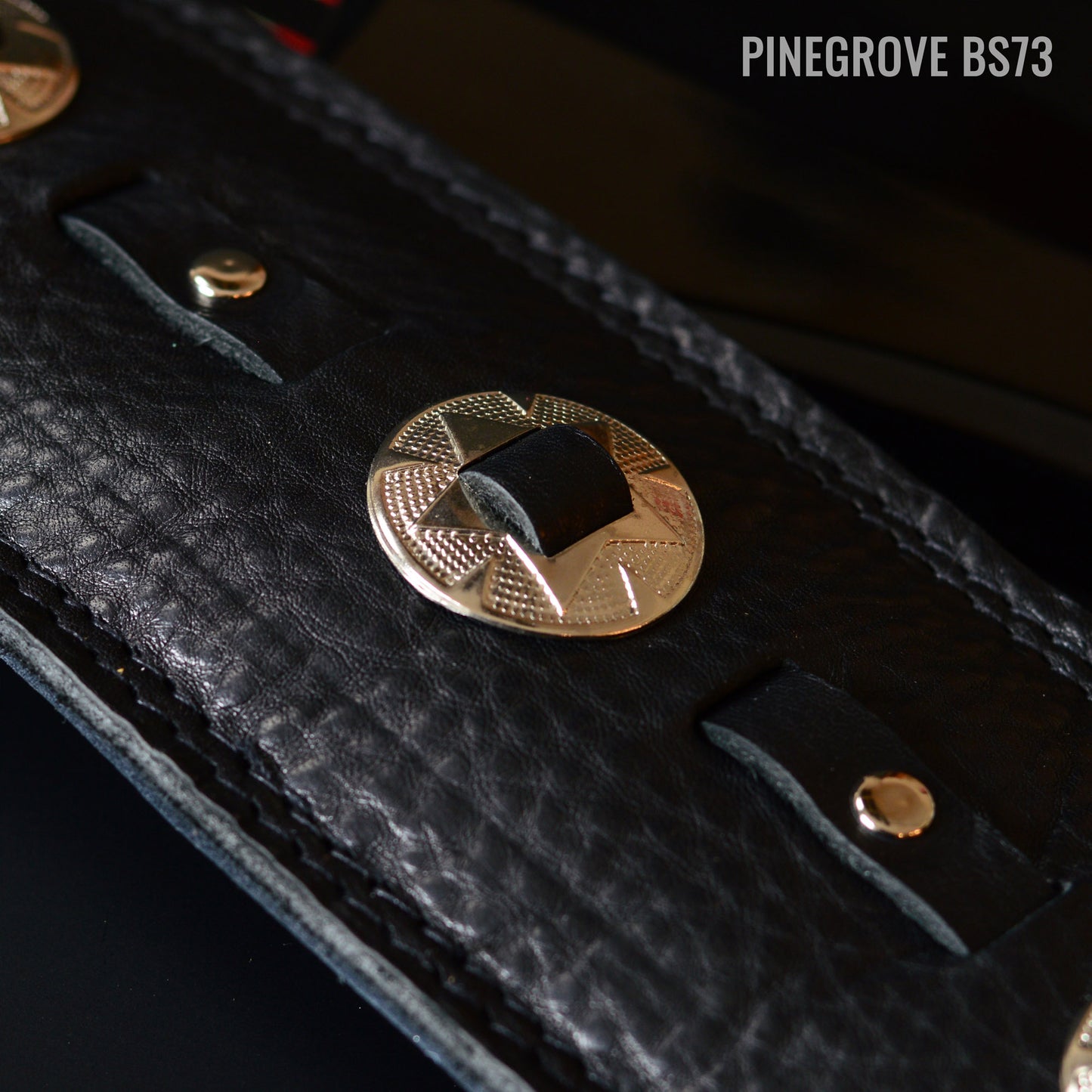BS73 Western Guitar Strap - Silver Conchos