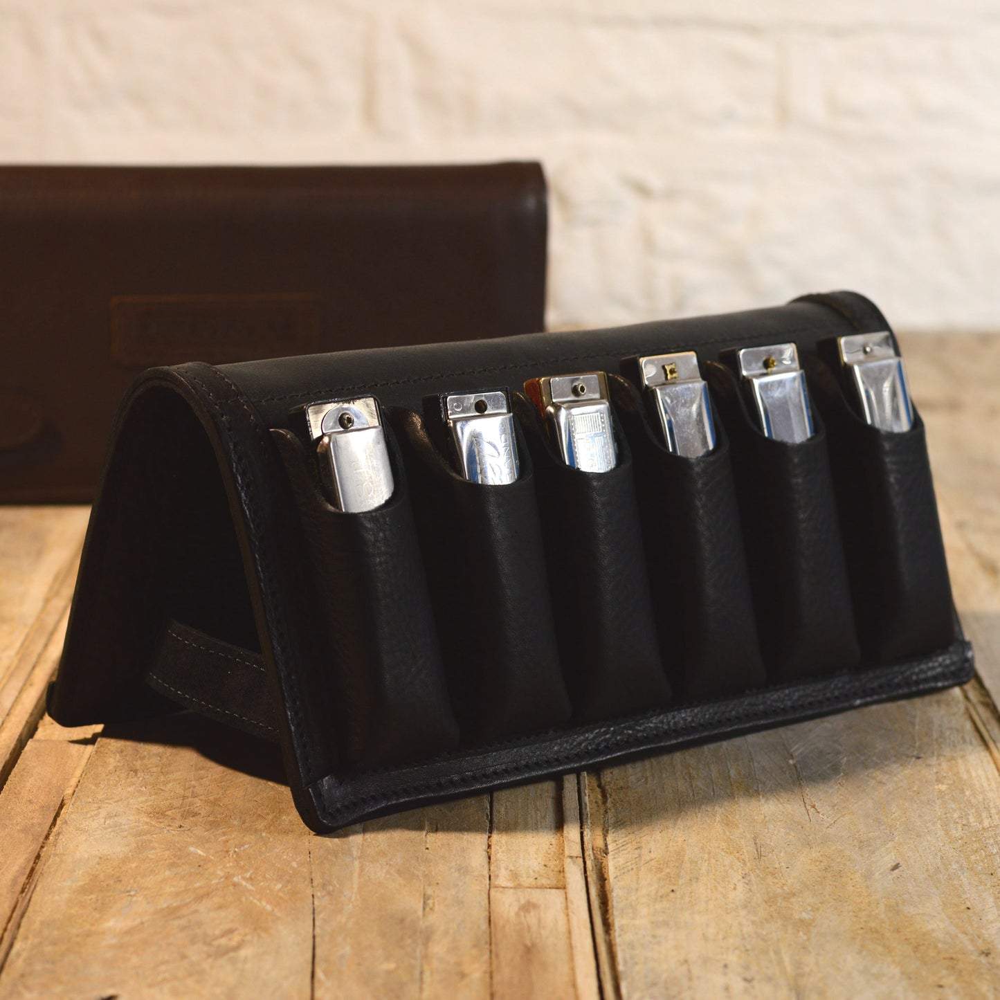 6-Pack Leather Harmonica Case