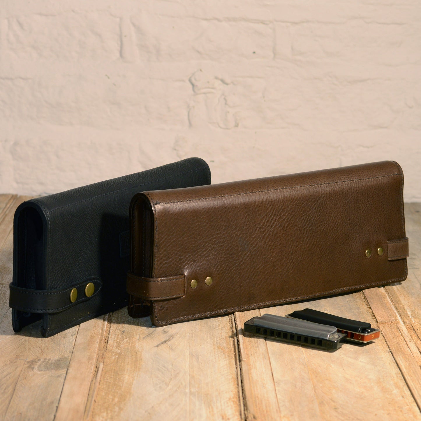 16-Pack Leather Harmonica Case