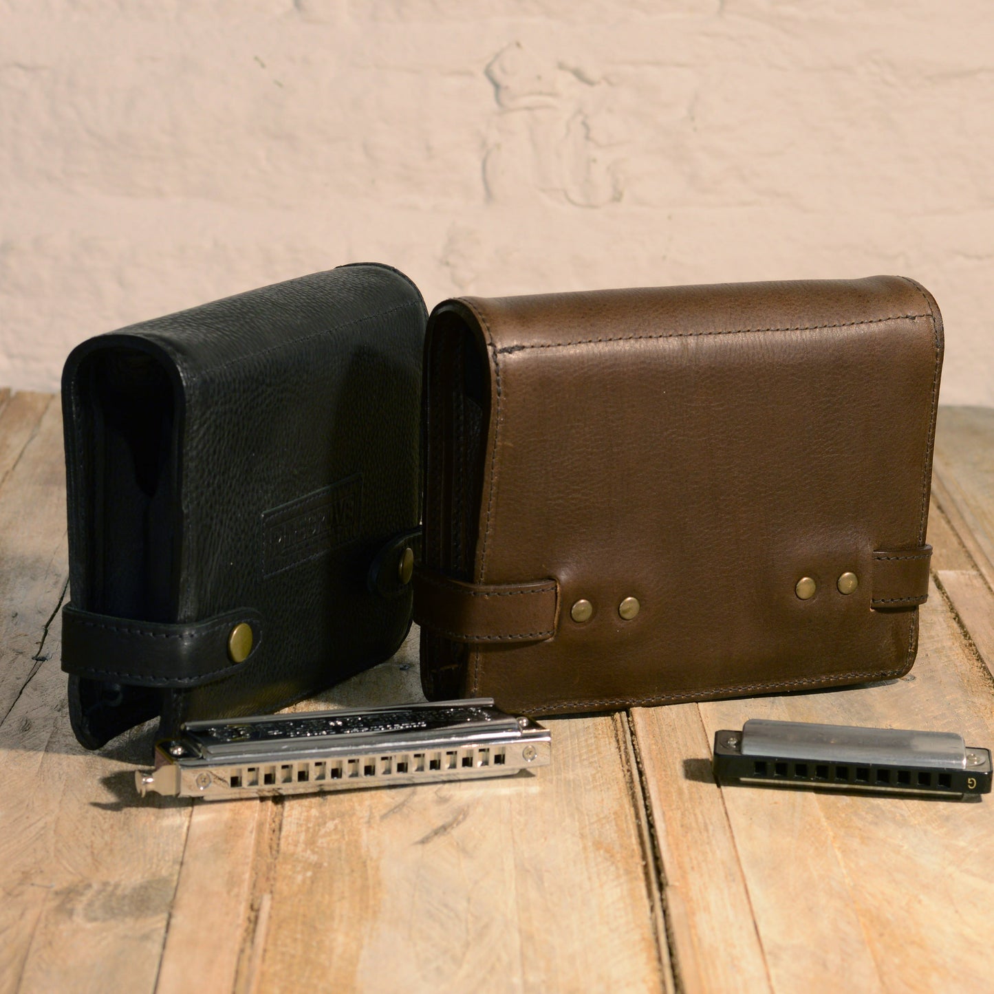 9-Pack Leather Harmonica Case