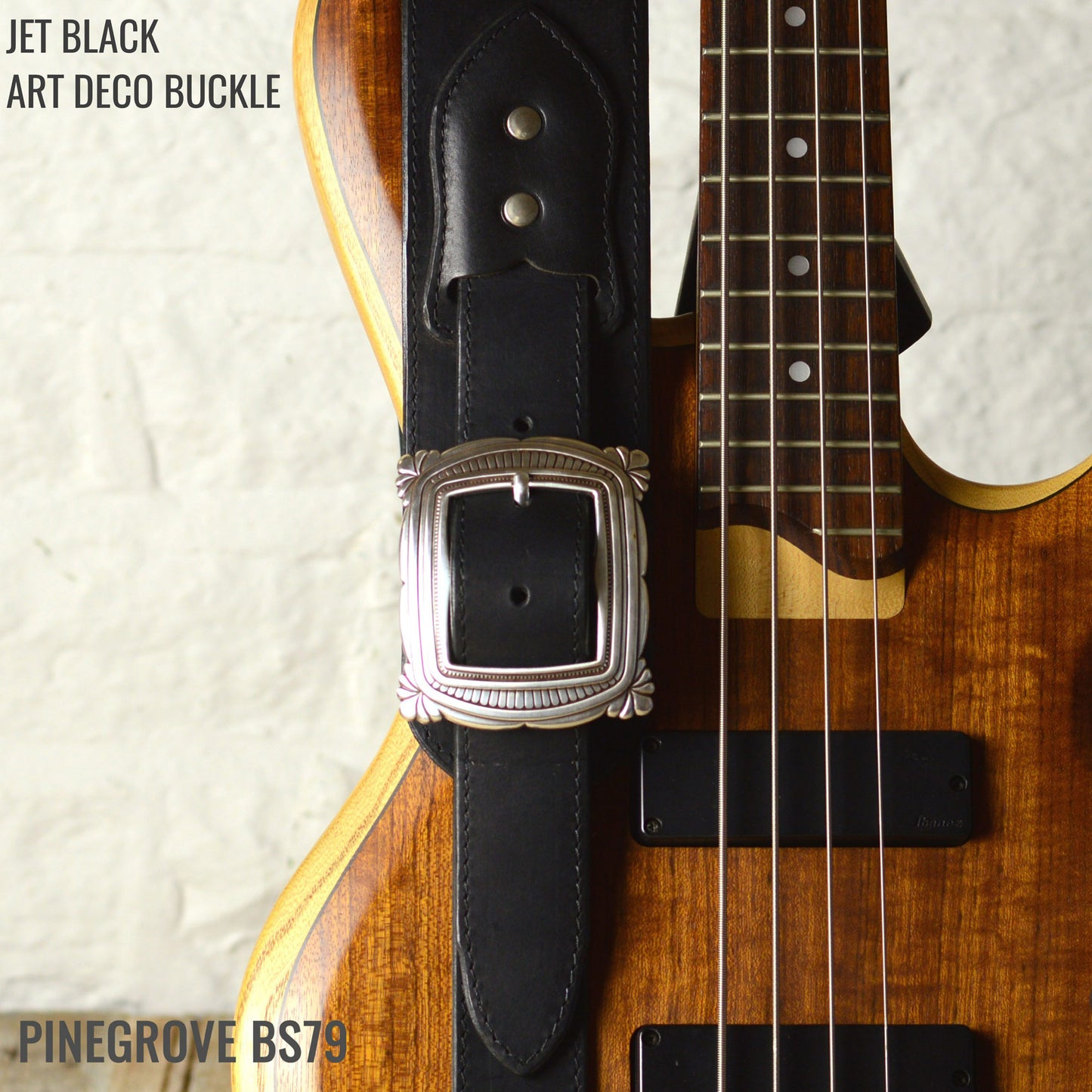 BS79 Guitar Strap With Art Deco Buckle