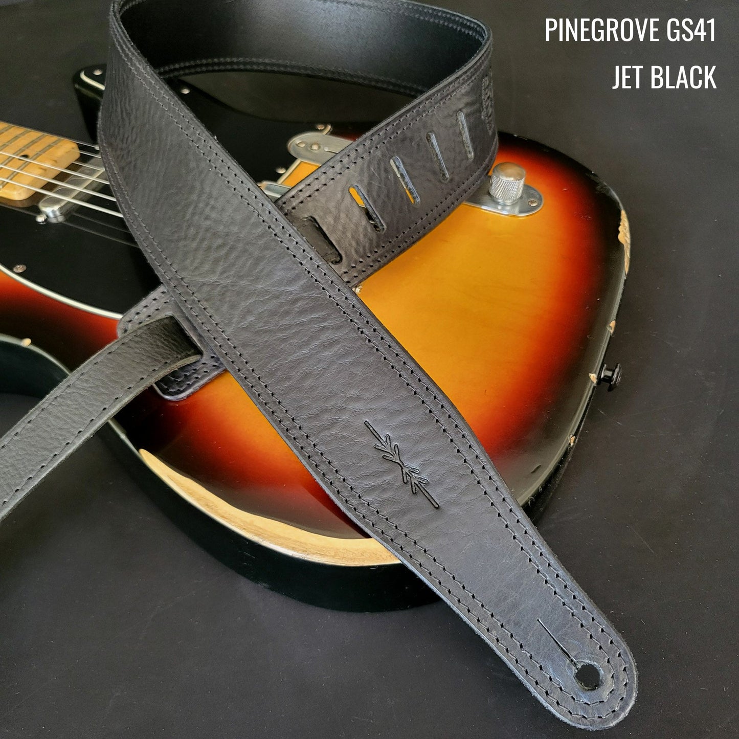 GS41 Solid Leather Guitar Strap