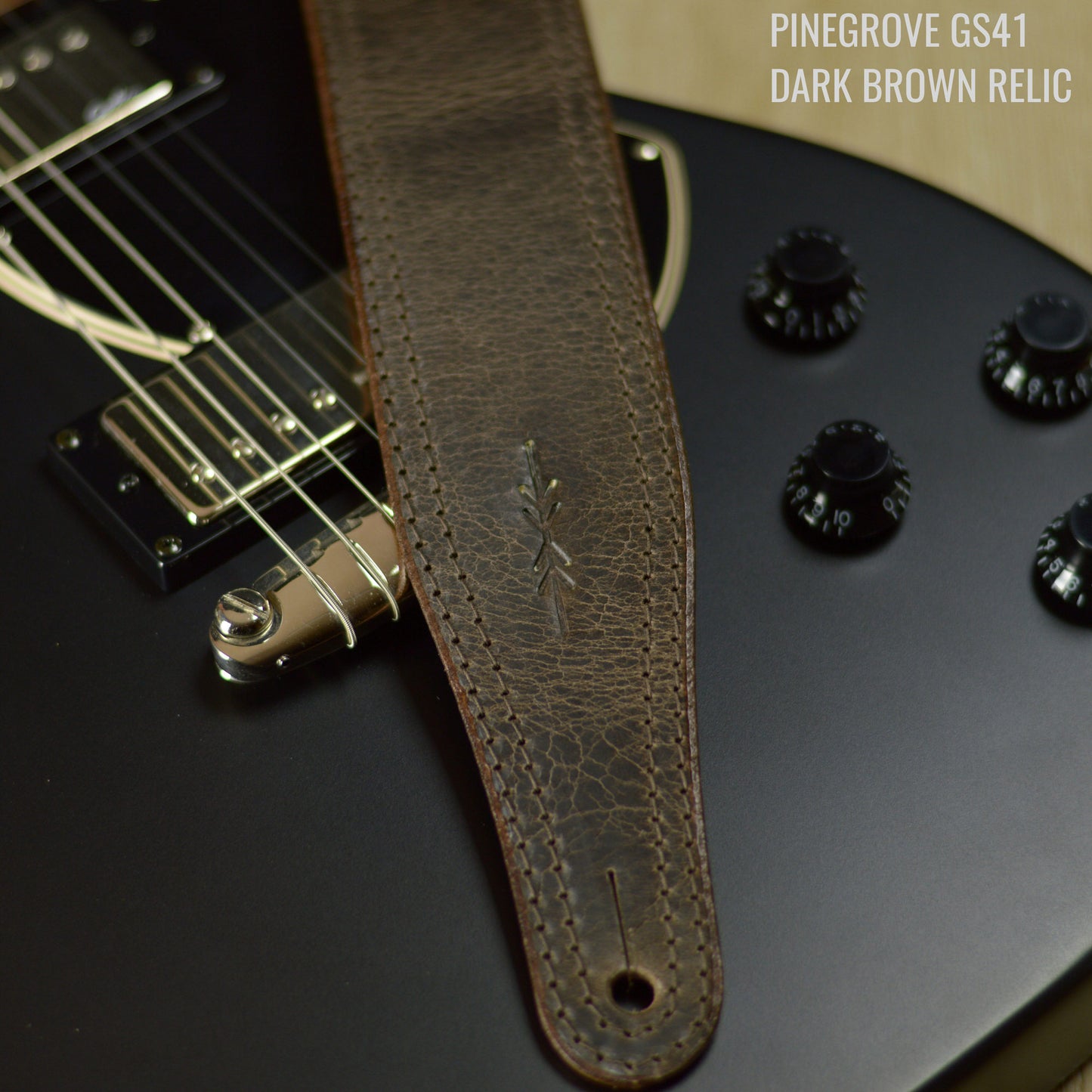 GS41 Solid Leather Guitar Strap