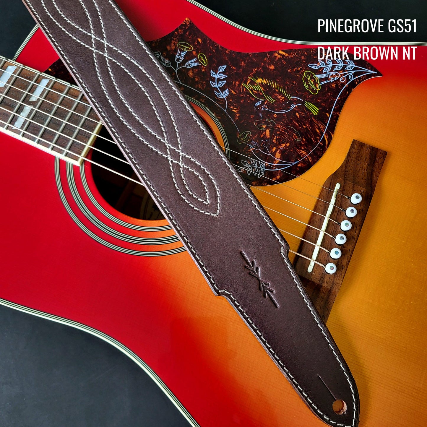 GS51 Solid Leather Guitar Strap