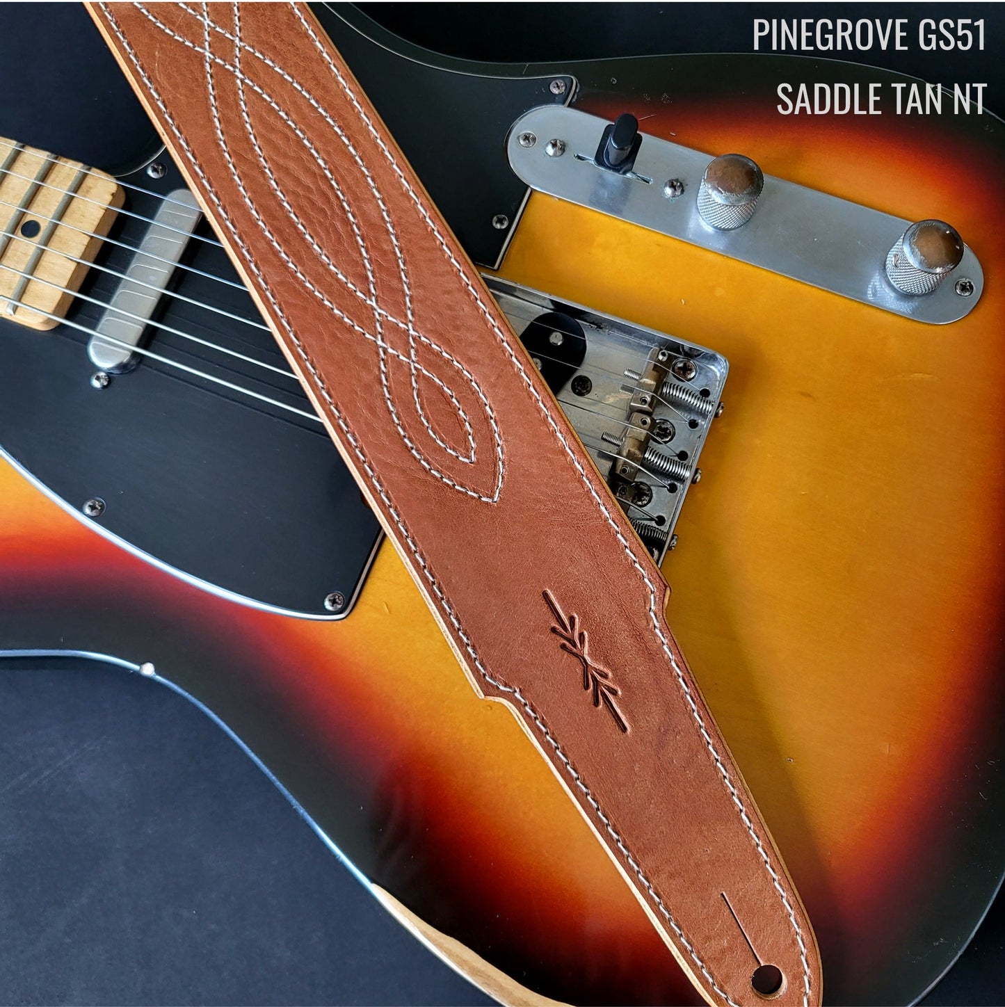 GS51 Solid Leather Guitar Strap