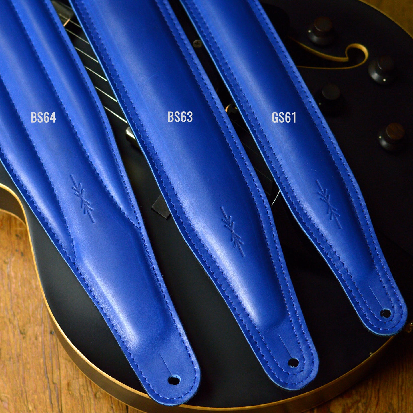 BS63 Wide Padded Guitar Strap - Smooth Leather