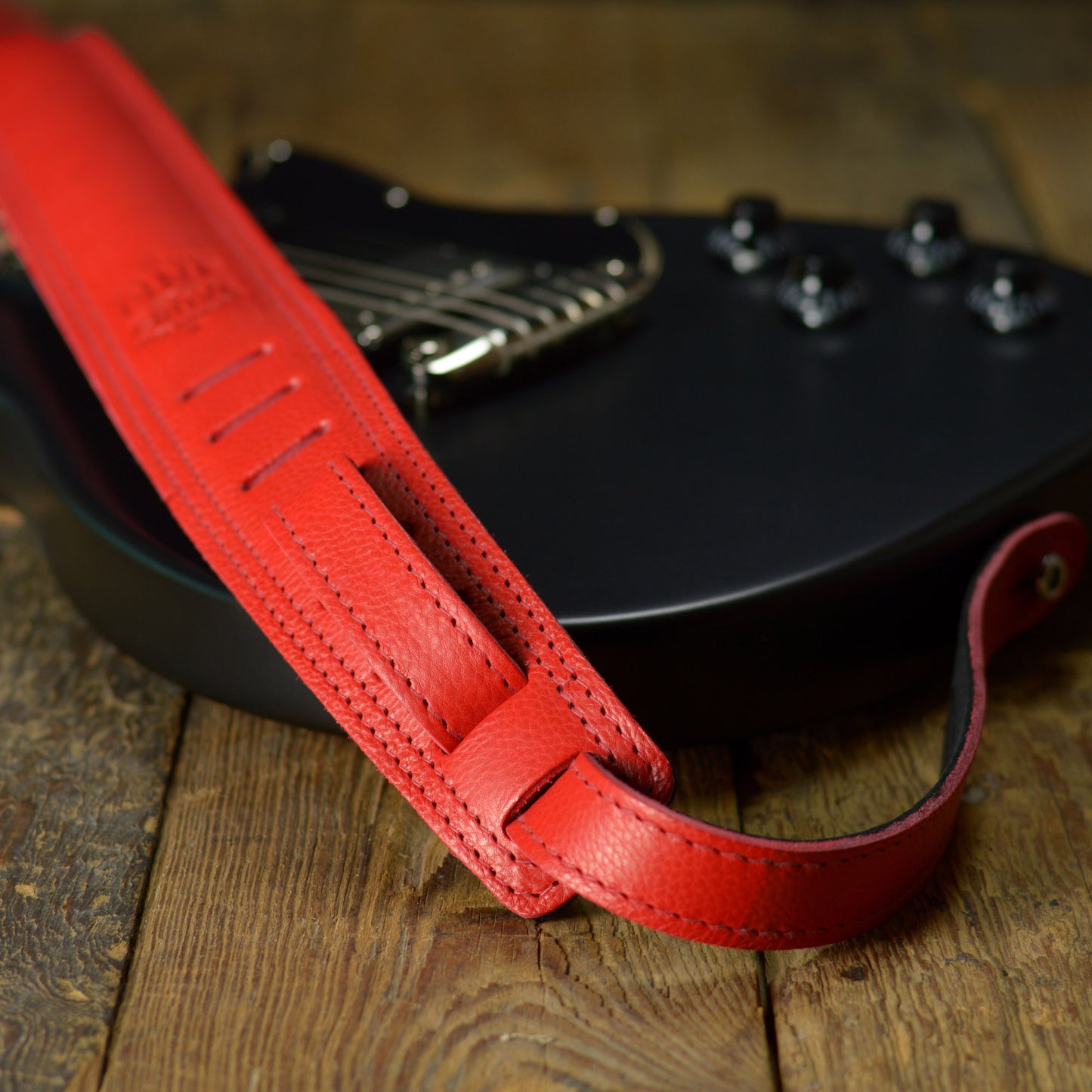 GS61 Padded Guitar Strap - Natural Leather