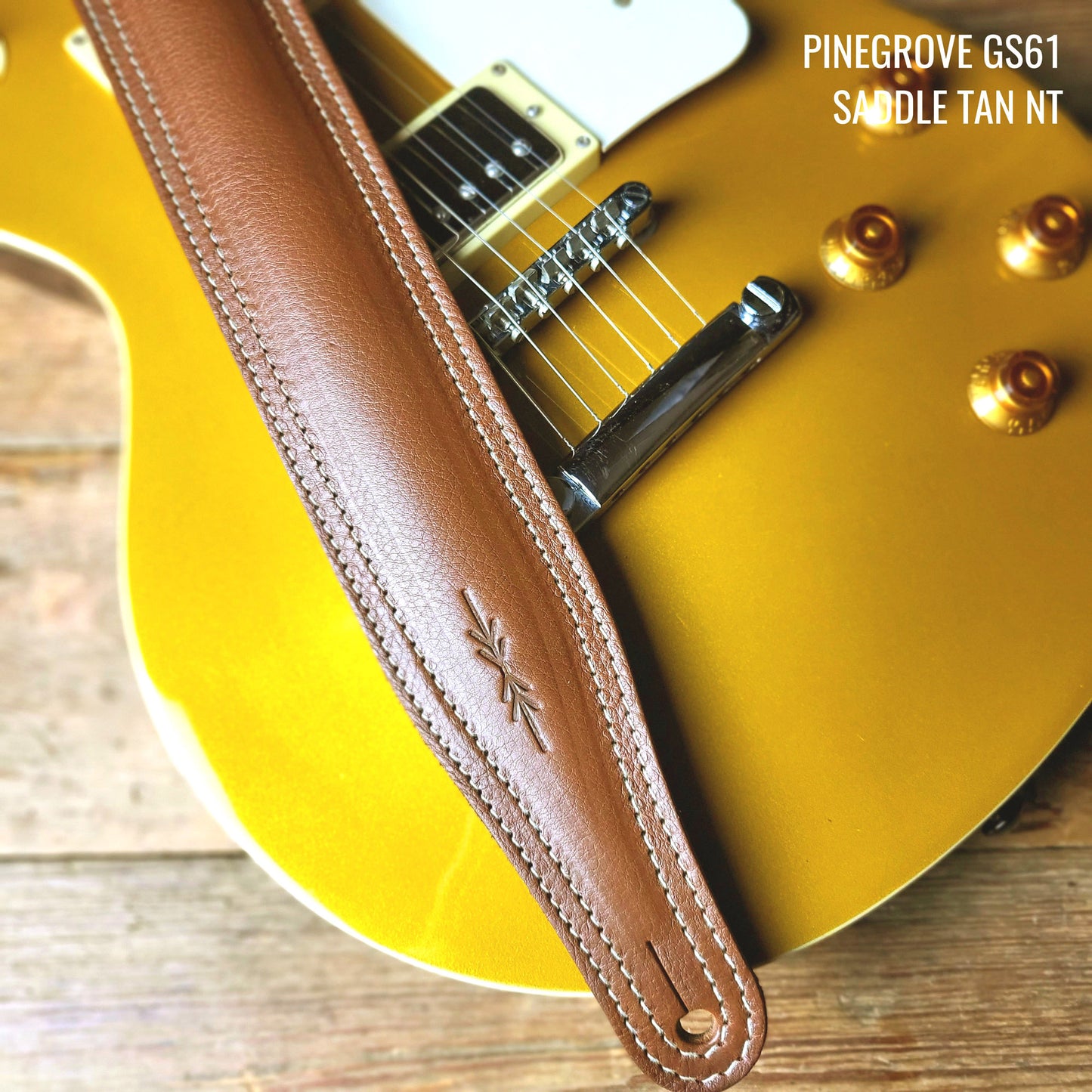 GS61 Padded Guitar Strap - Natural Leather