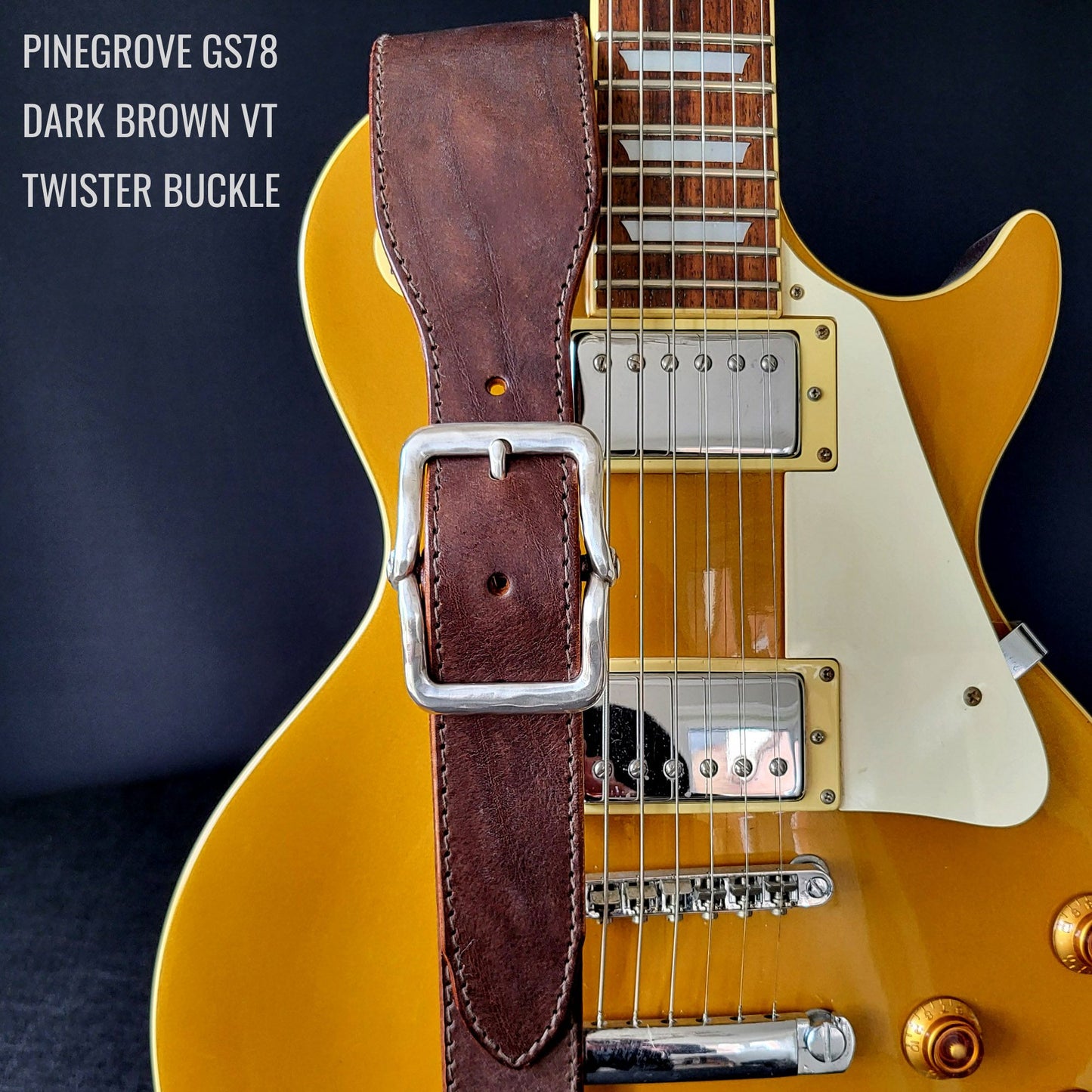 GS78 Leather Guitar Strap With Twister Buckle