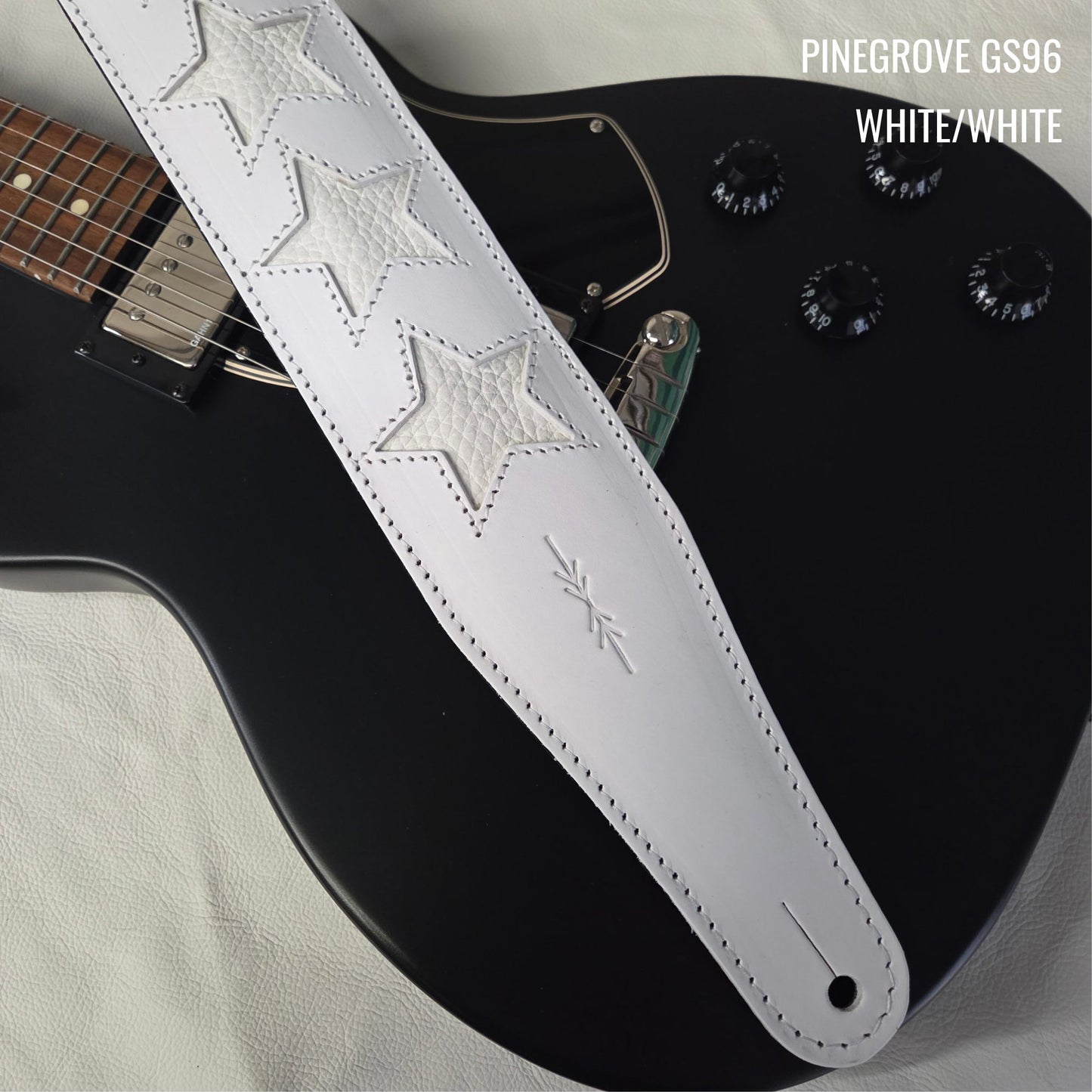 GS96 Leather Guitar Strap With Stars