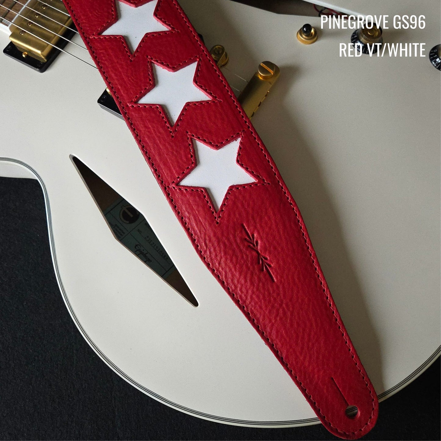 GS96 Leather Guitar Strap With Stars