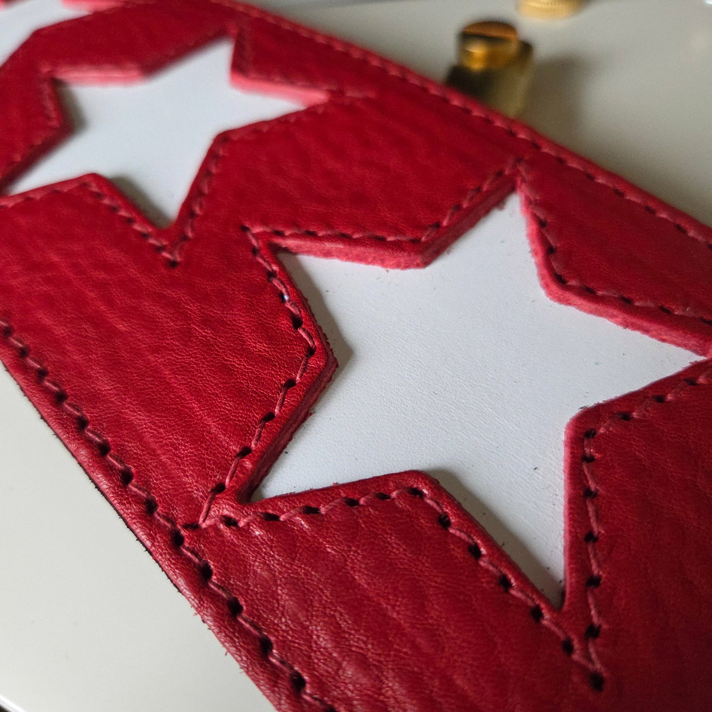 GS96 Leather Guitar Strap With Stars