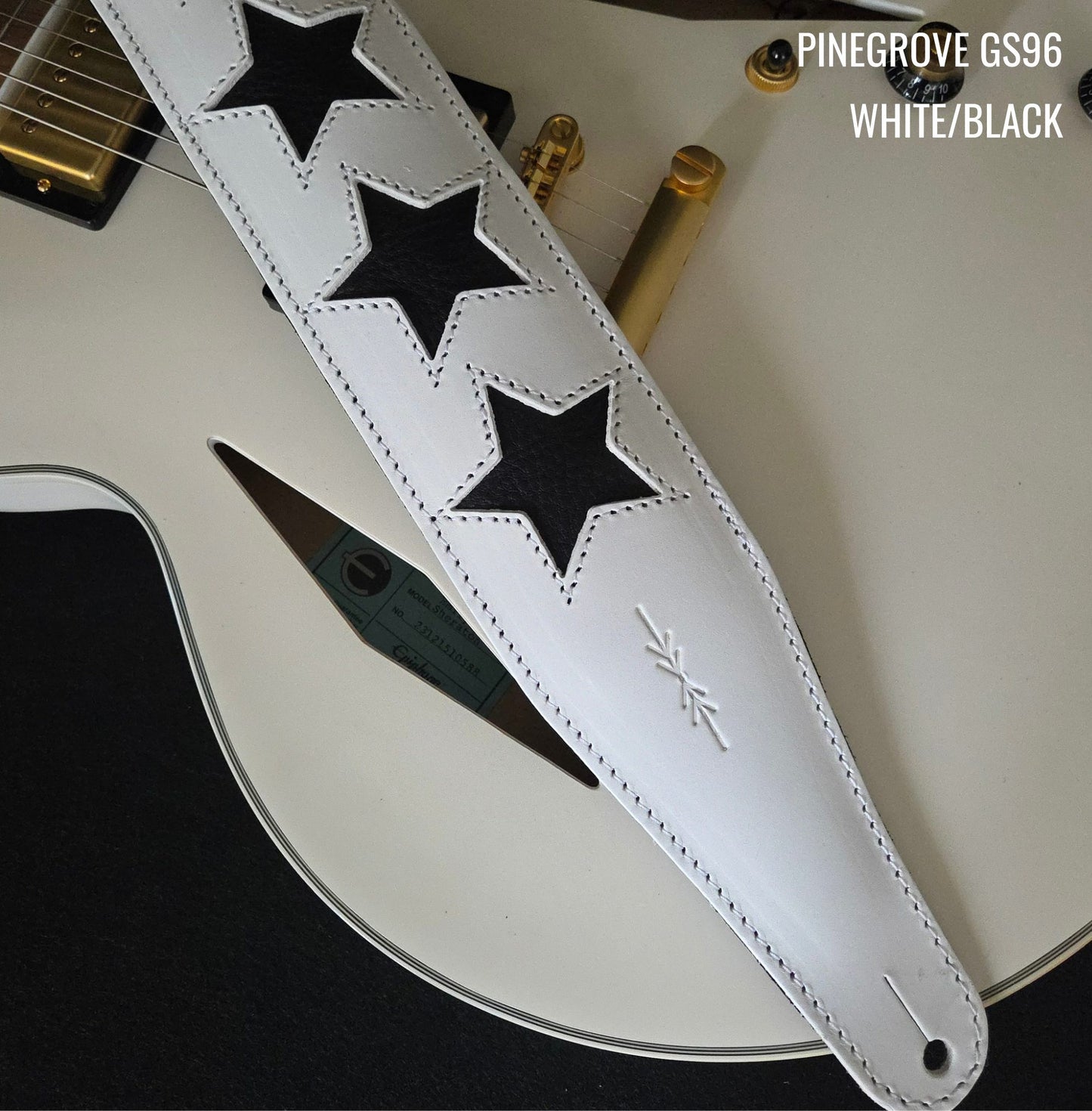 GS96 Leather Guitar Strap With Stars