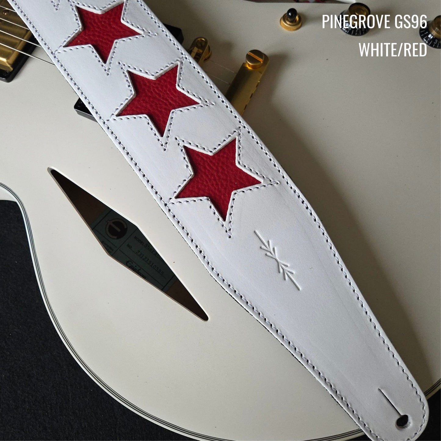 GS96 Leather Guitar Strap With Stars