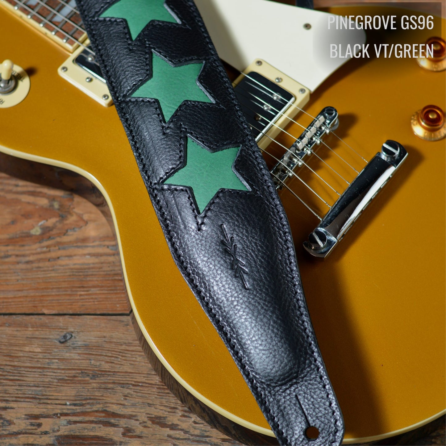 GS96 Leather Guitar Strap With Stars
