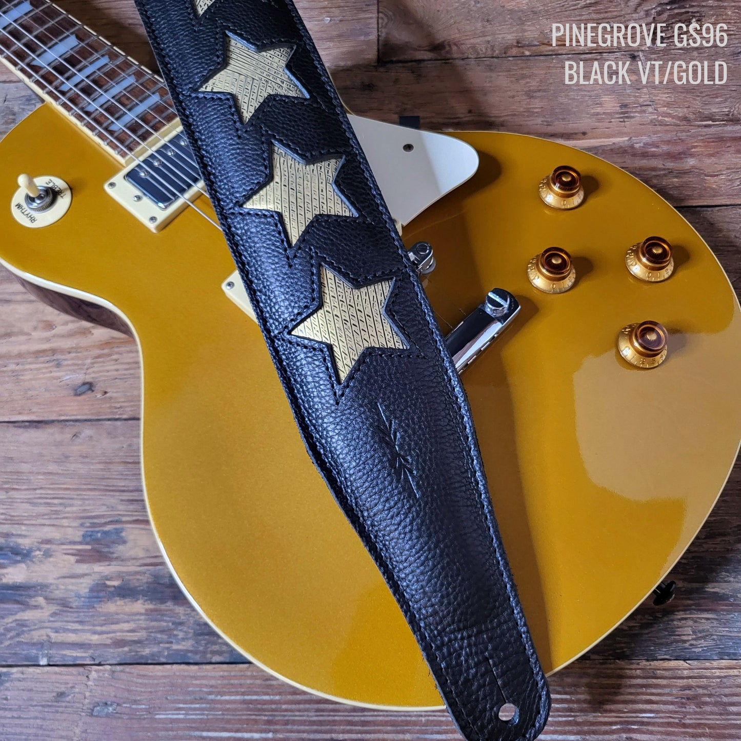 GS96 Leather Guitar Strap With Stars