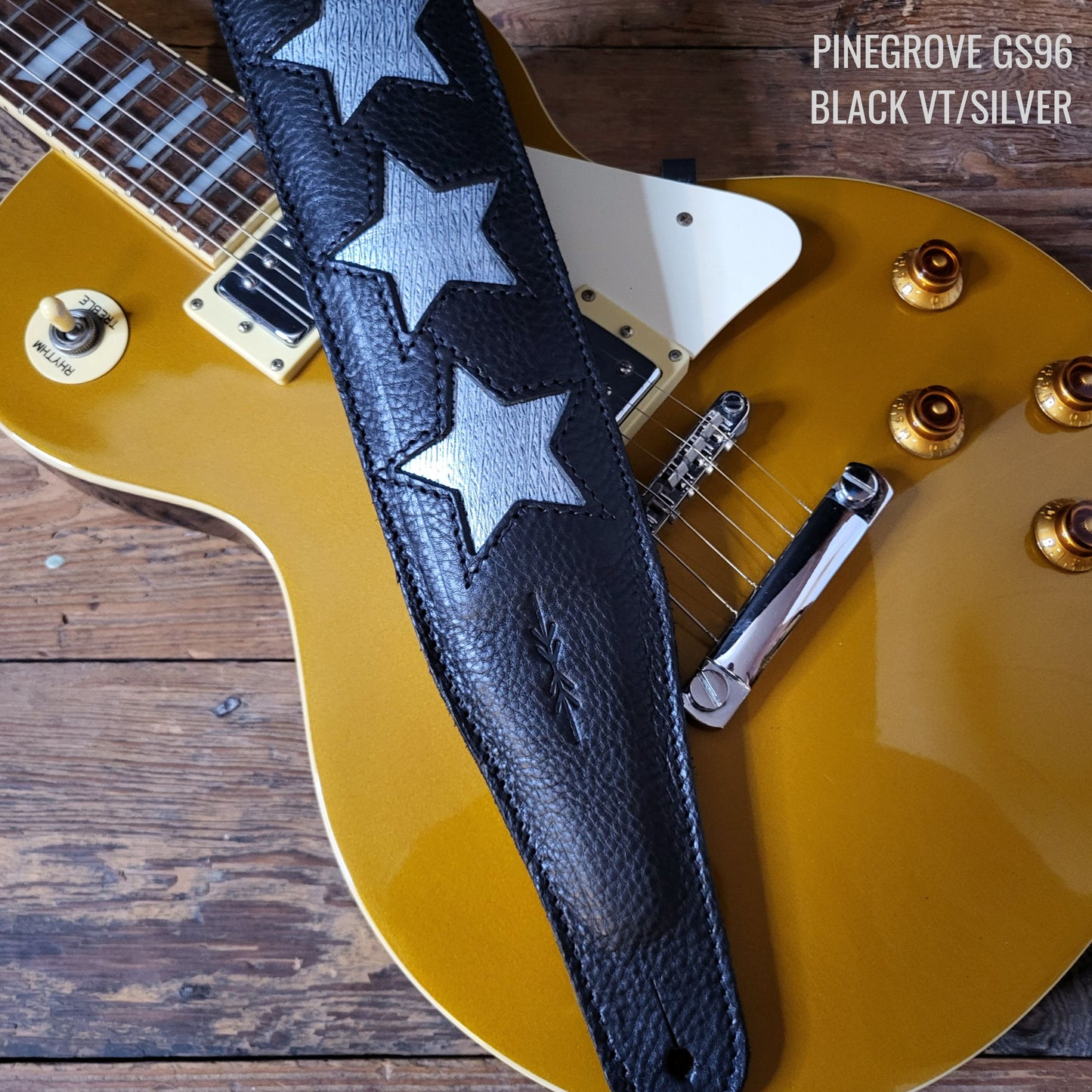 GS96 Leather Guitar Strap With Stars