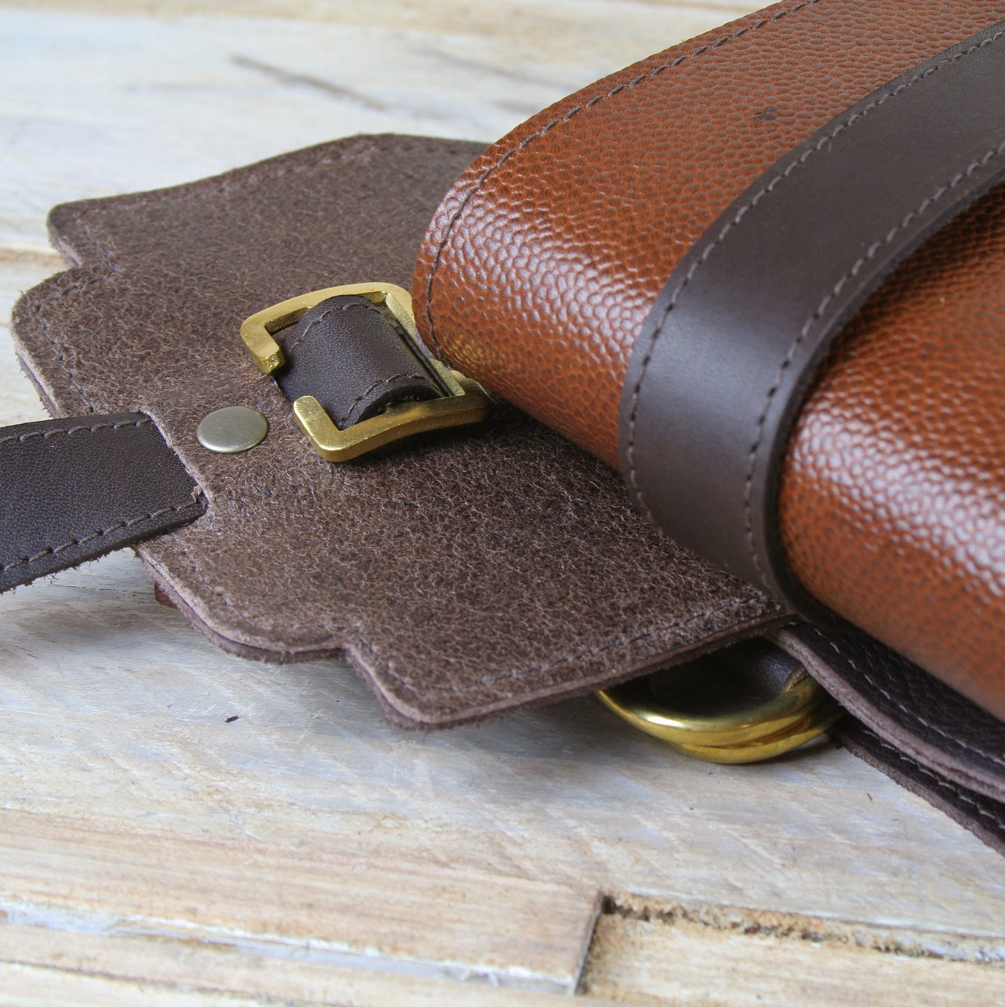 Straight-8 Leather Harmonica Belt & Case