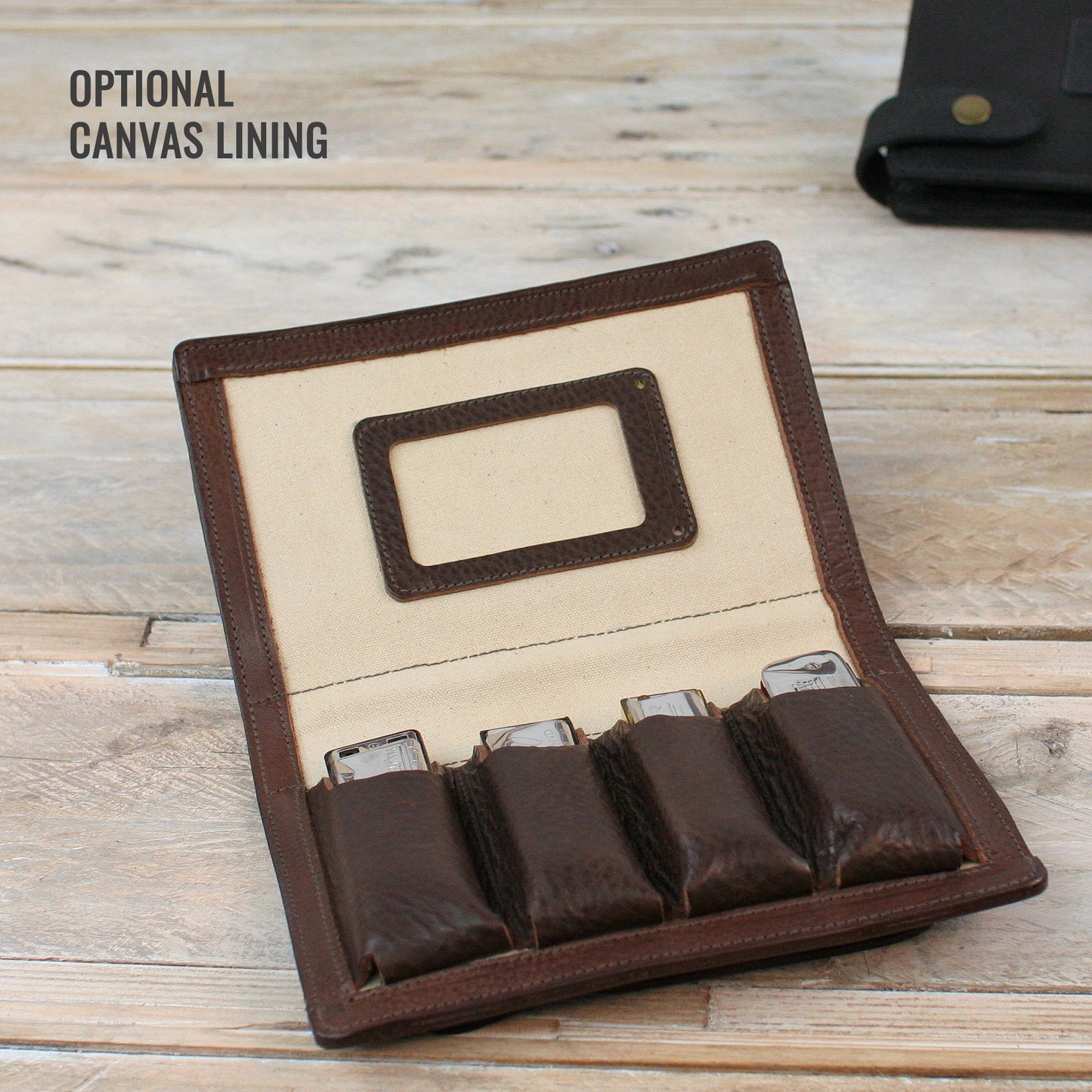 4-Pack Harmonica Case with Belt Loops