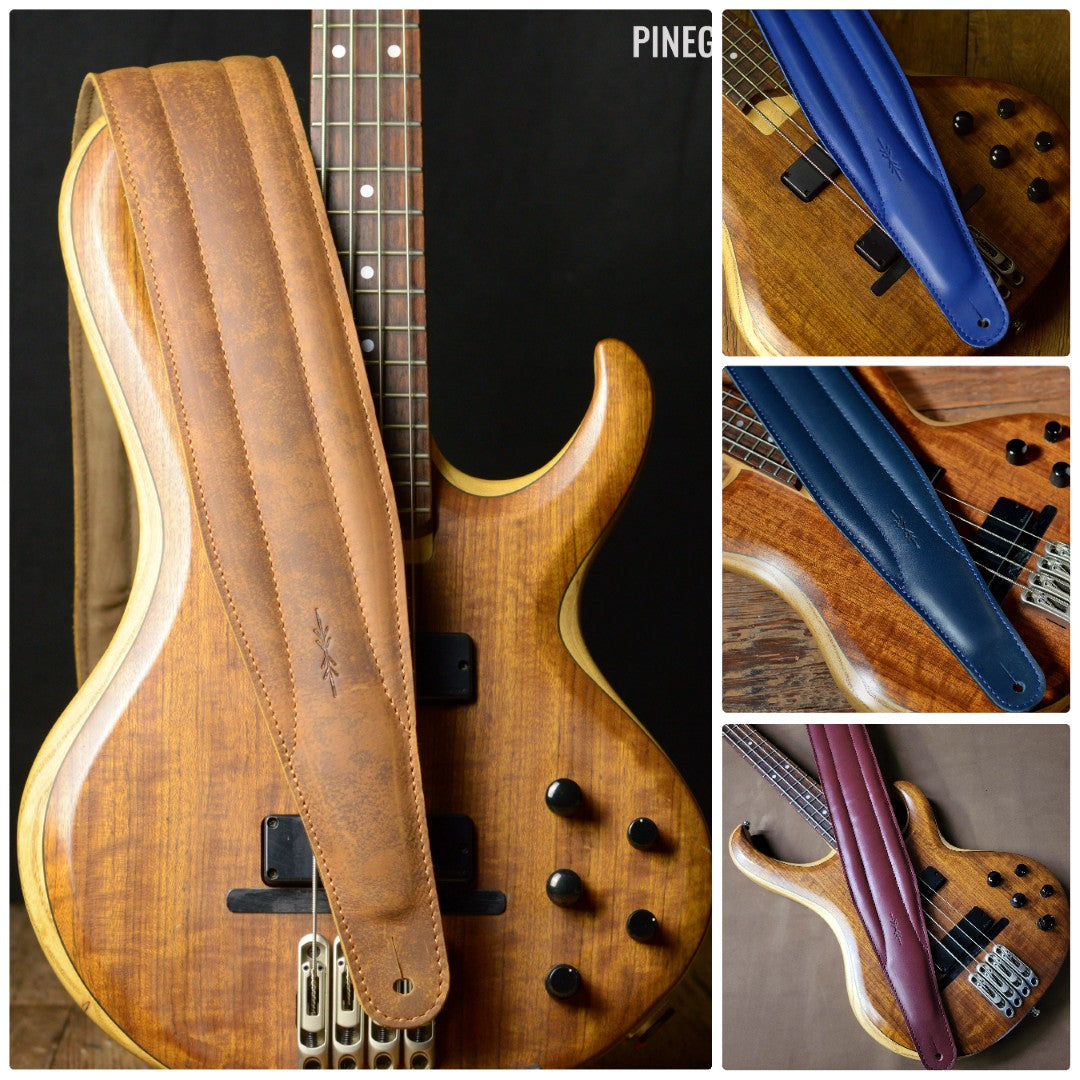 BS64 4"/100mm Bass Guitar Strap - Smooth Leather