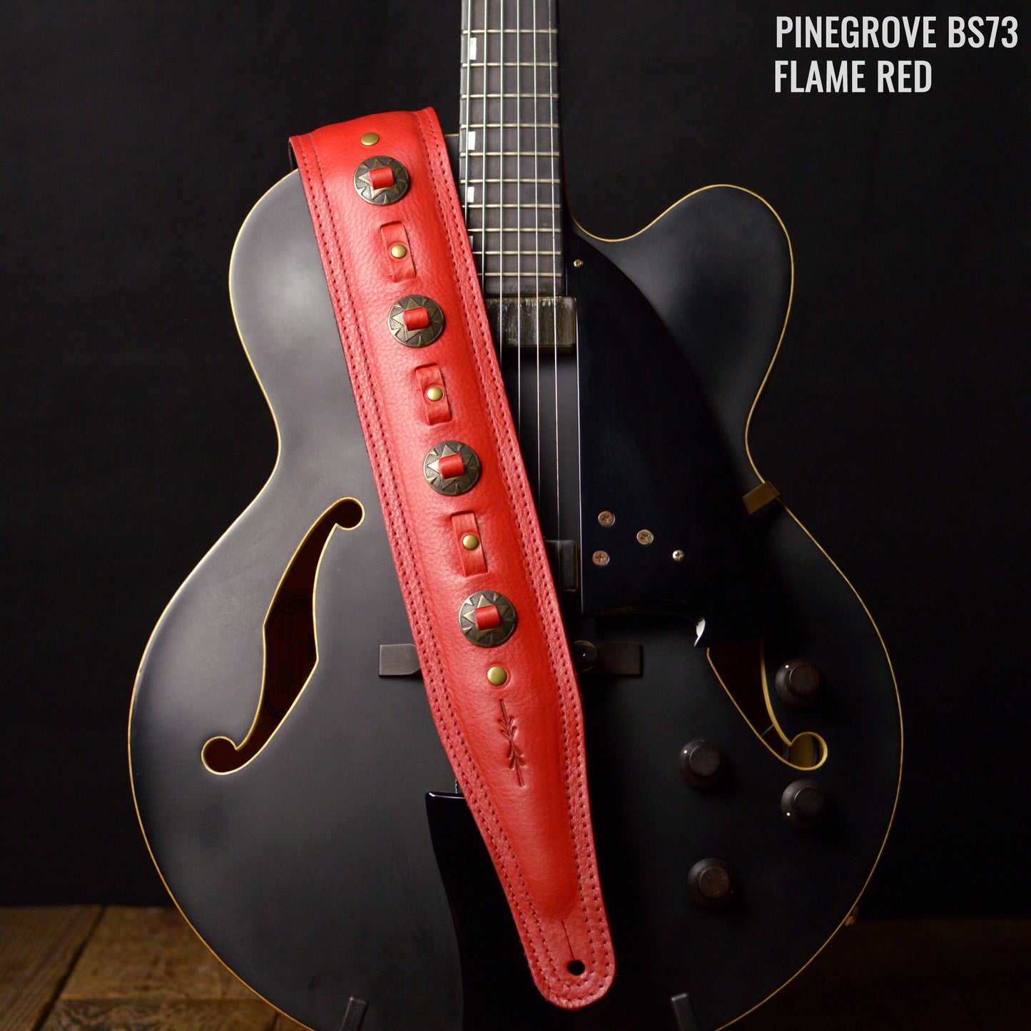 BS73 Western Guitar Strap - Bronze Conchos