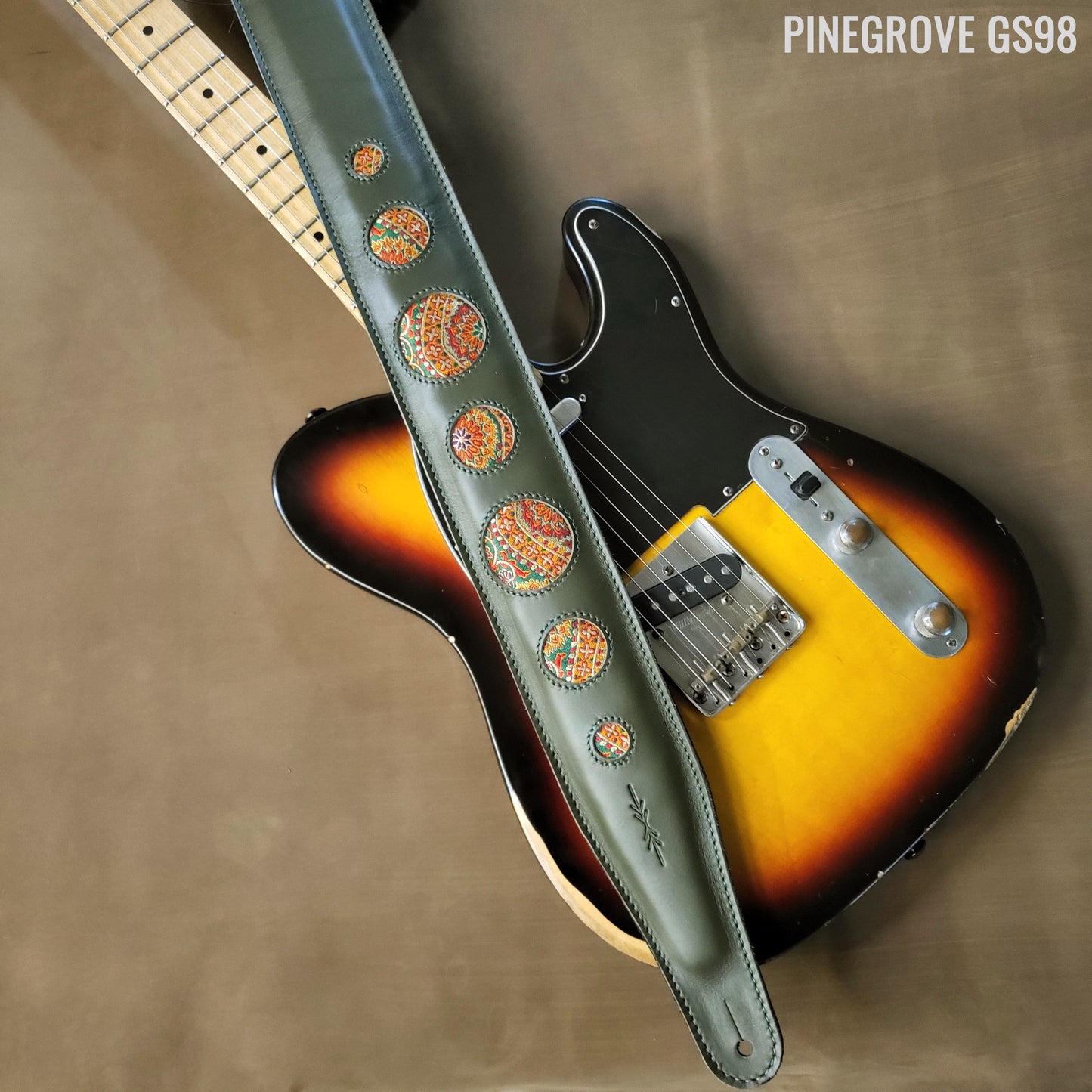 GS98 'Woodstock' Leather Guitar Strap